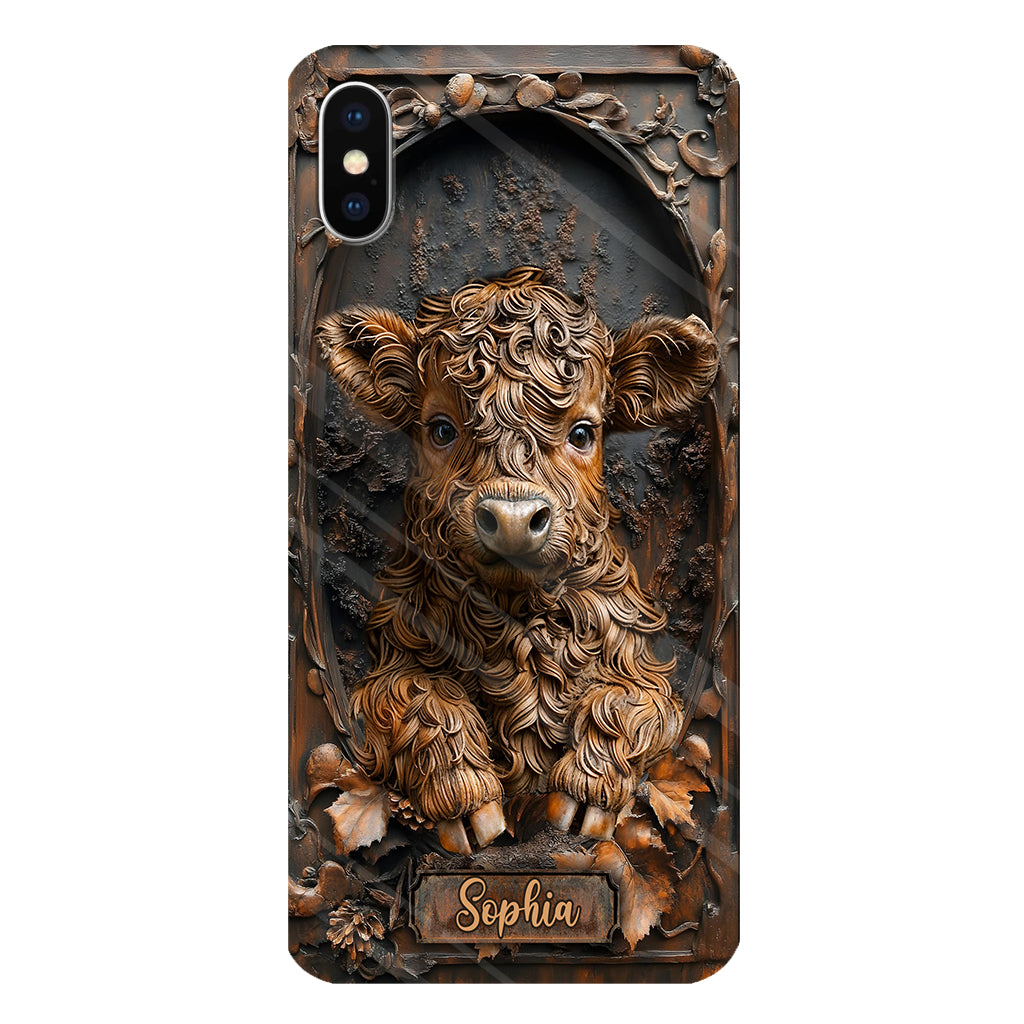 Coque de téléphone personnalisée avec imprimé intégral « Bébé vache »