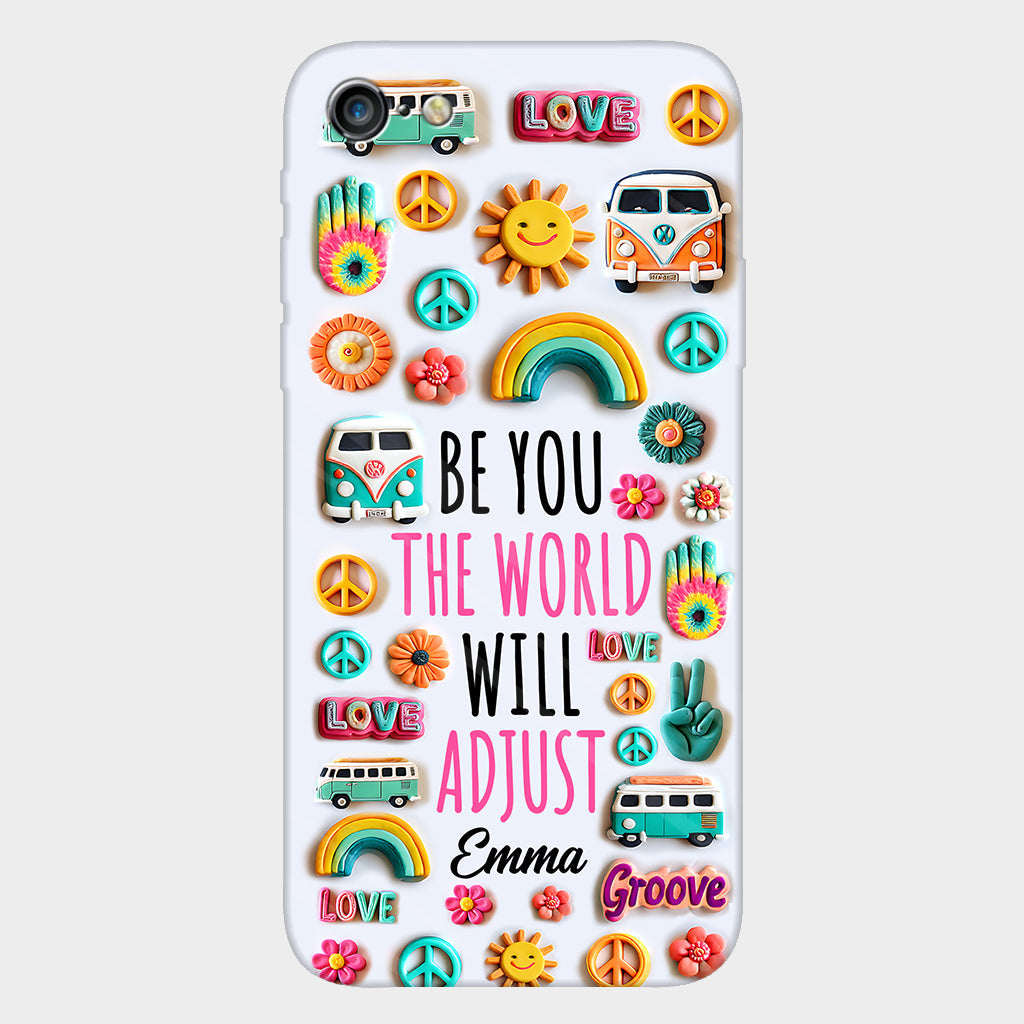 Sei du selbst – Personalisierte Handyhülle im Hippie-Stil mit Allover-Print