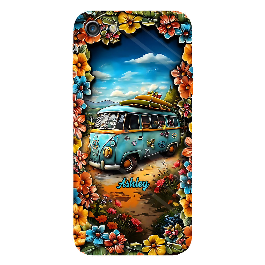 Coque de téléphone personnalisée Hippie Van - Motif hippie intégral