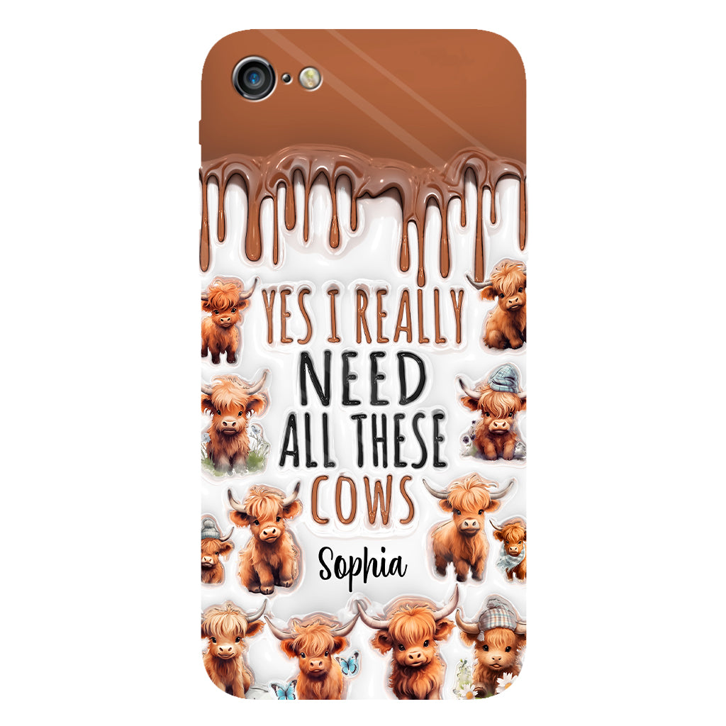 Oui, j'ai vraiment besoin de toutes ces vaches - Coque de téléphone personnalisée avec impression intégrale