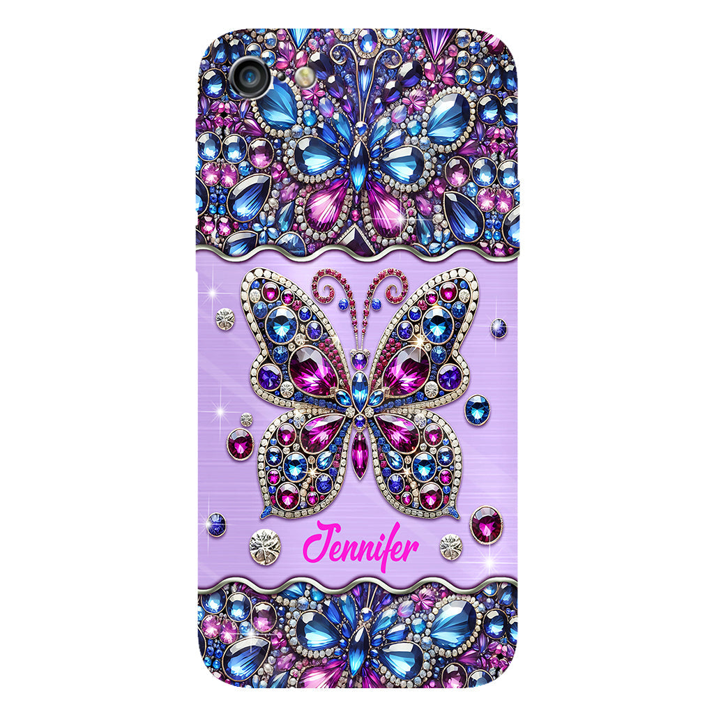 Glitzernder Schmetterling – Personalisierte Handyhülle mit Schmetterlingsmotiv