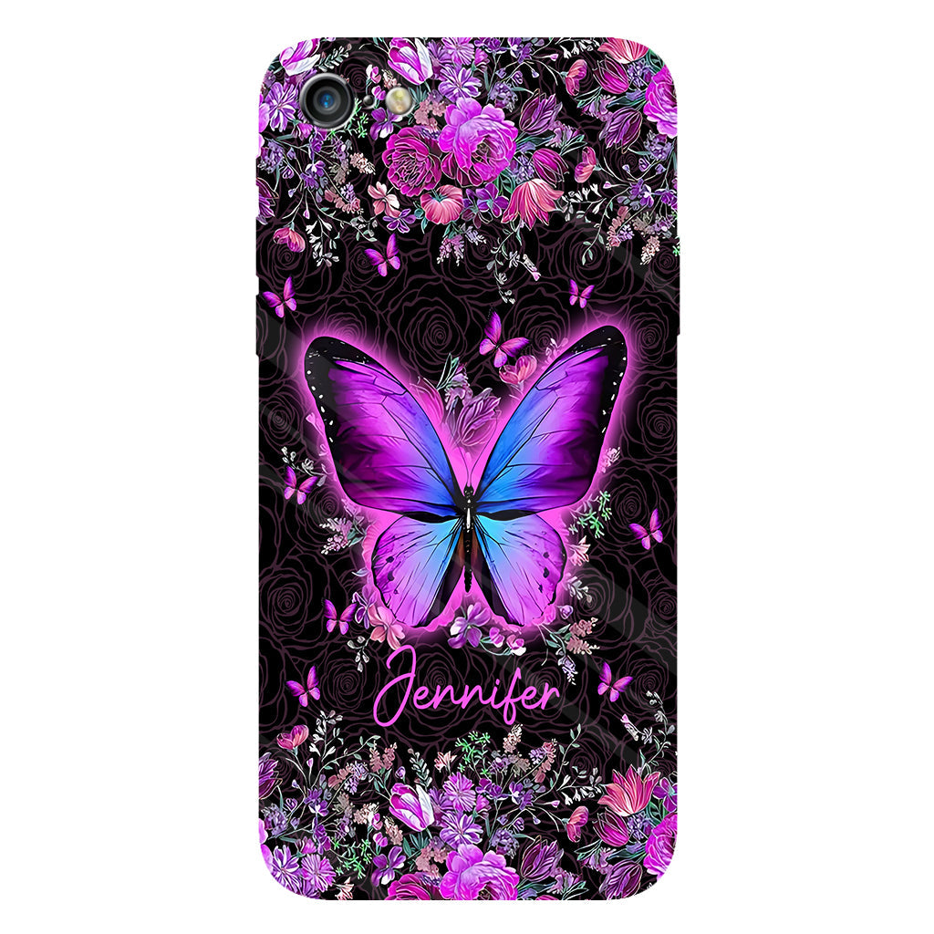 Coque de téléphone personnalisée avec motif papillons « J’adore les papillons »