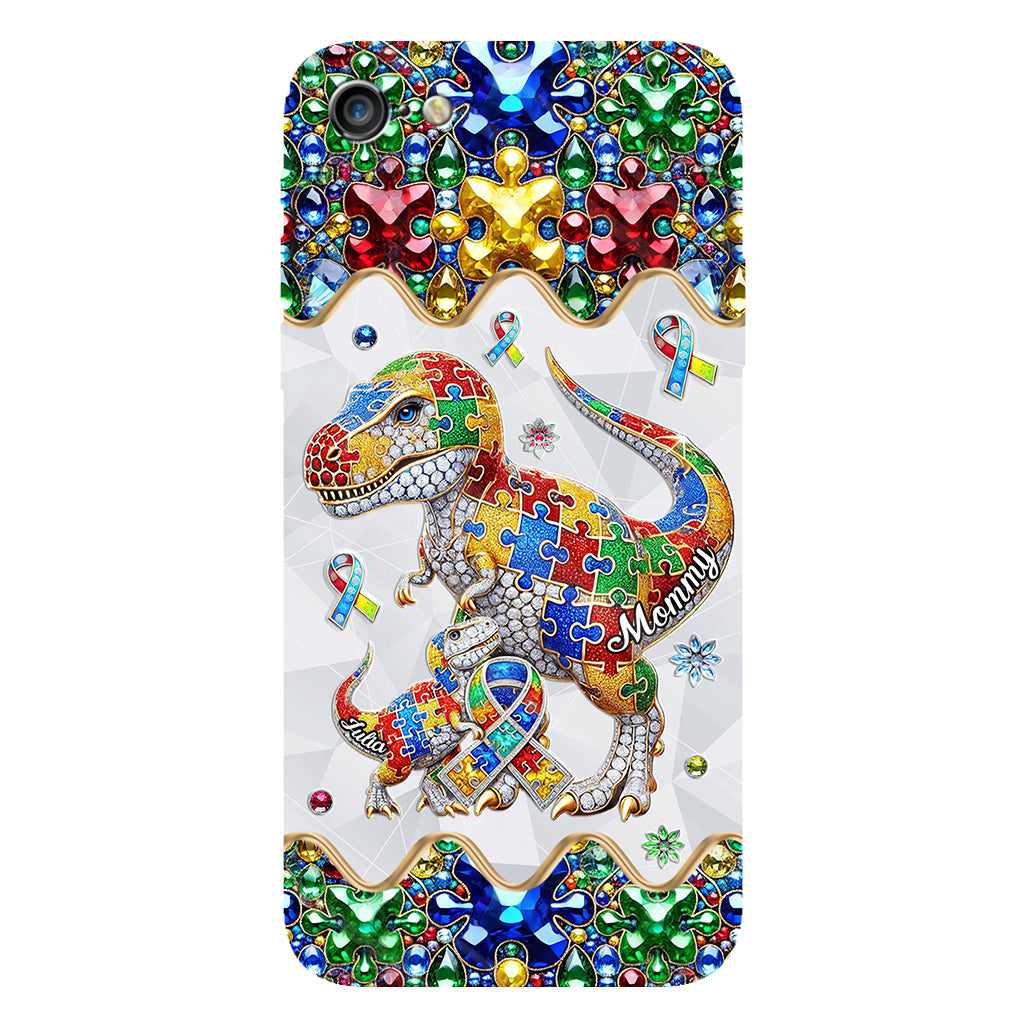 Strong Mama - Coque de téléphone personnalisée avec impression intégrale pour la sensibilisation à l'autisme