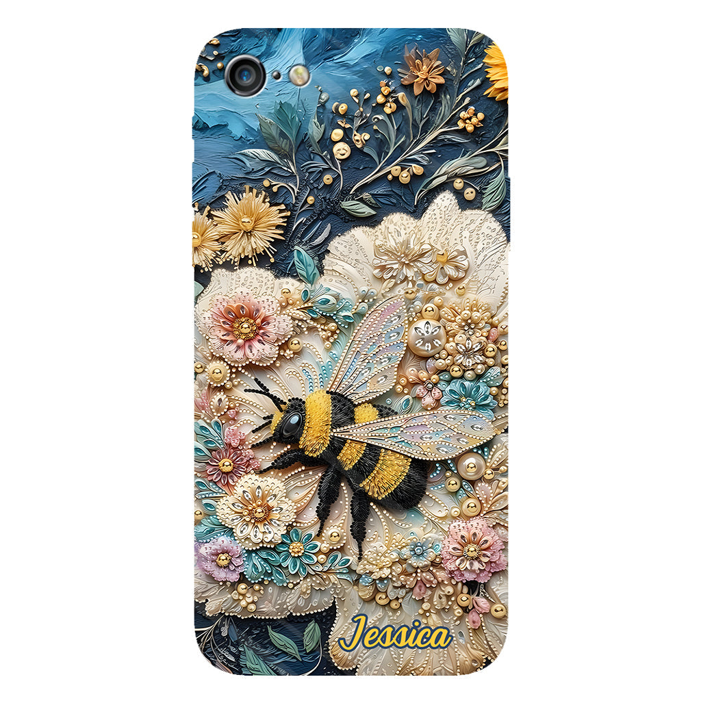 Bee Kind – Personalisierte Handyhülle mit Bienenmotiv