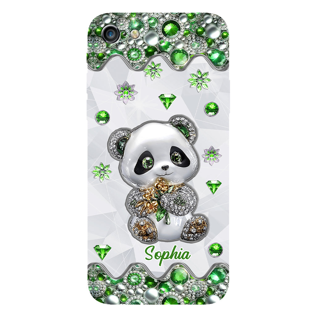 Einfach ein Mädchen, das Pandas liebt – Personalisierte Handyhülle mit Panda-Motiv