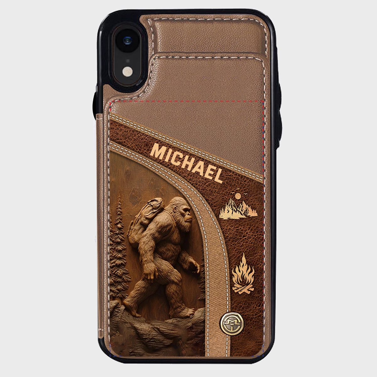 Étui portefeuille de randonnée personnalisé Sasquatch