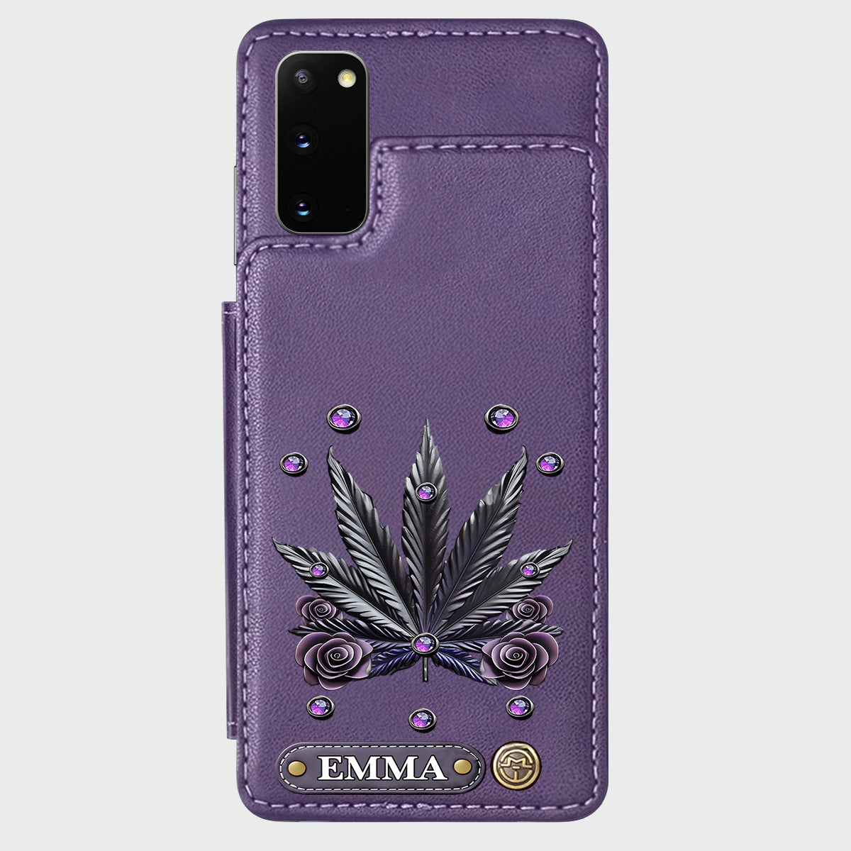 Étui portefeuille pour téléphone personnalisé avec motif cannabis - Magnifiques motifs de marijuana