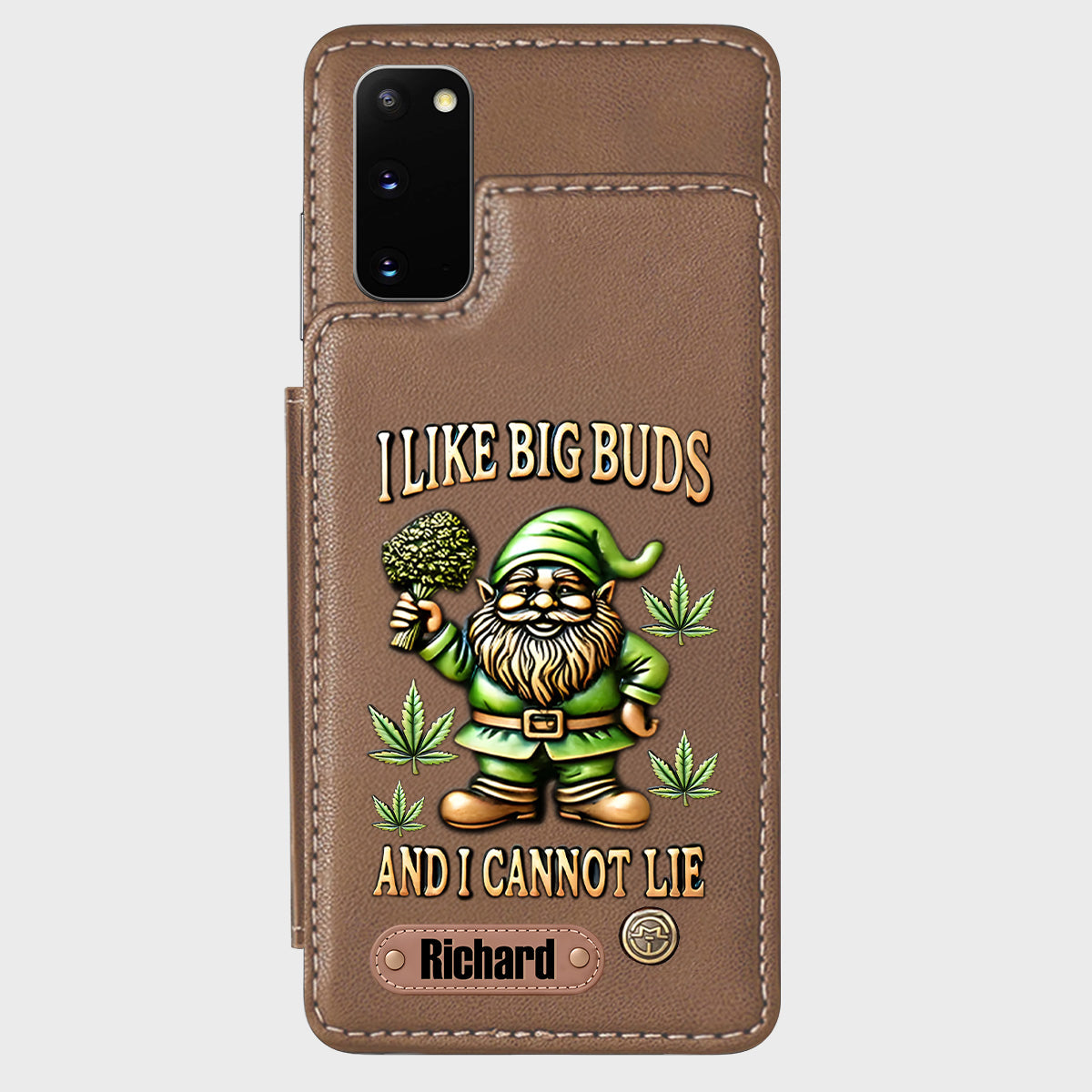 J'aime les grosses têtes - Étui portefeuille de téléphone personnalisé sur le thème du cannabis