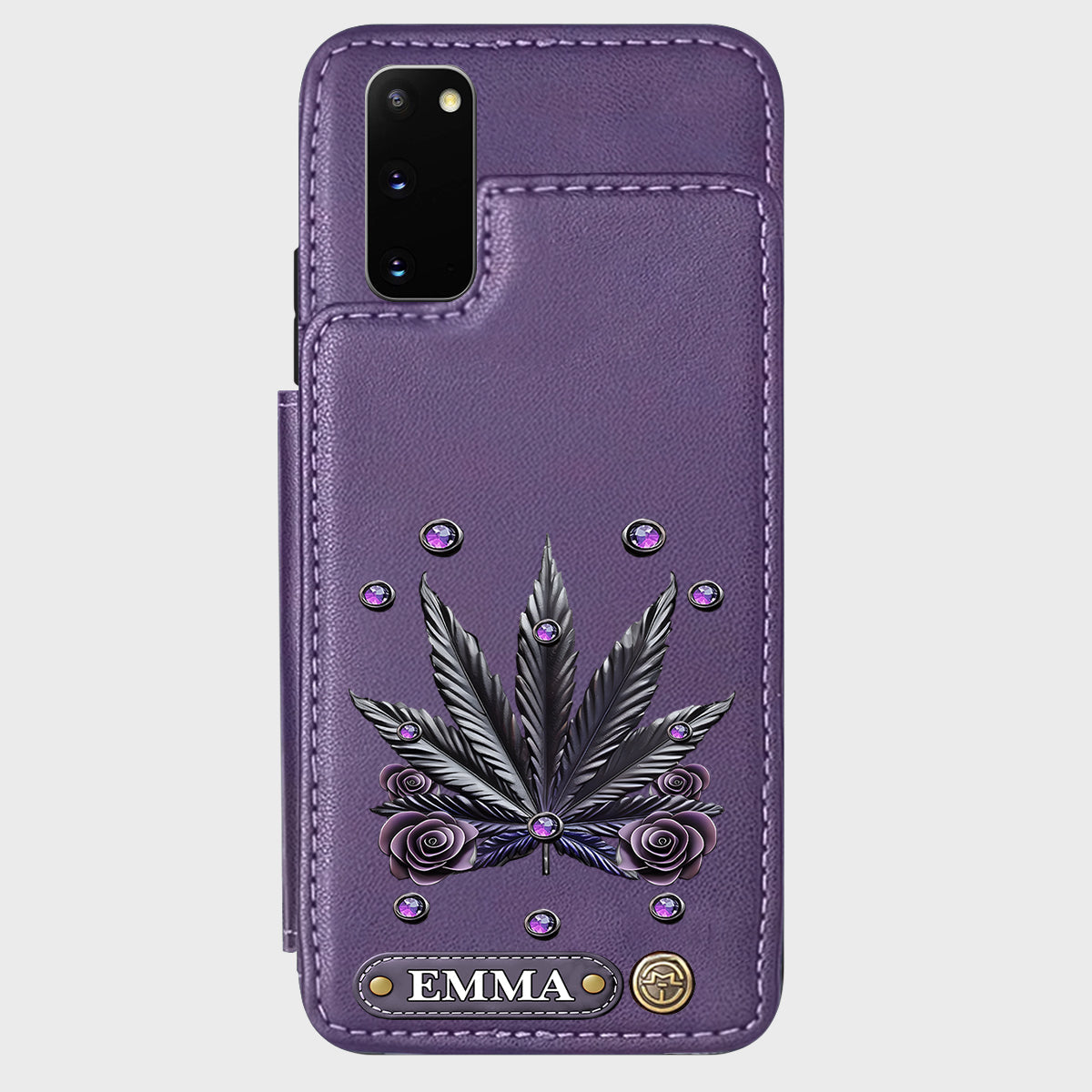 Étui portefeuille pour téléphone personnalisé avec motif cannabis - Magnifiques motifs de marijuana