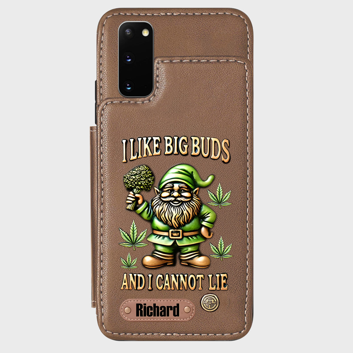 J'aime les grosses têtes - Étui portefeuille de téléphone personnalisé sur le thème du cannabis