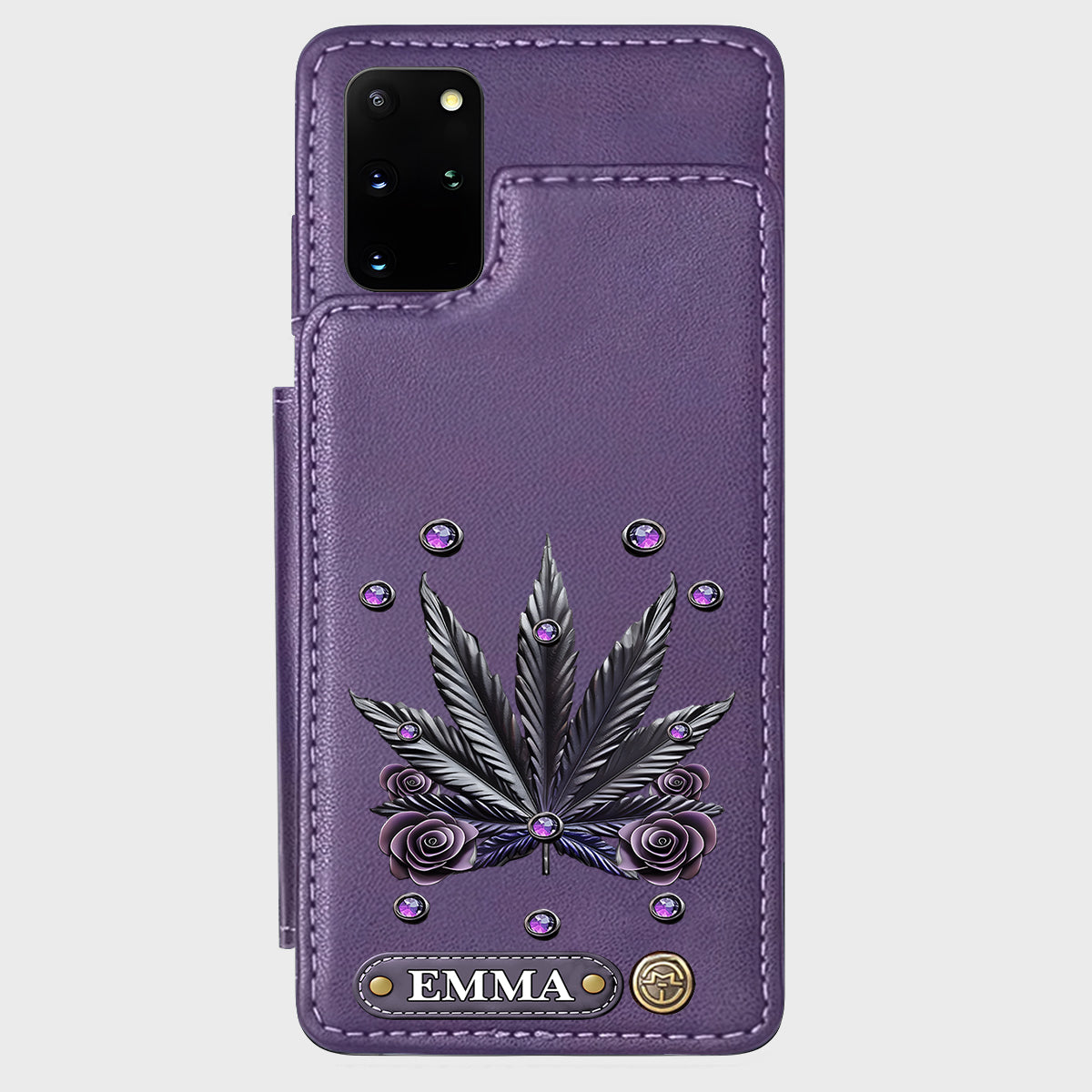 Étui portefeuille pour téléphone personnalisé avec motif cannabis - Magnifiques motifs de marijuana