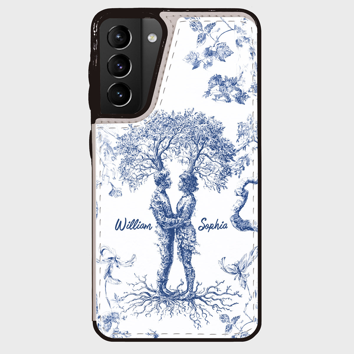 Anniversary Gift Toile De Jouy Style You & Me We Got This - Personalized Couple Foldable Wallet Phone Case