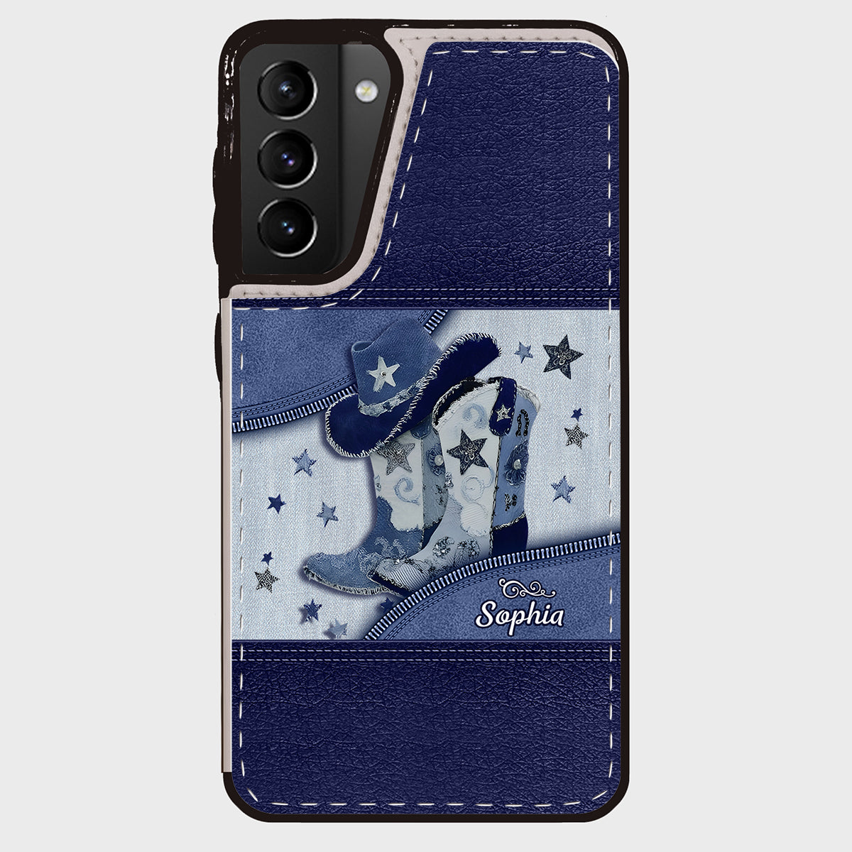 Bottes de cowgirl - Étui portefeuille pliable personnalisé pour téléphone, style cowgirl