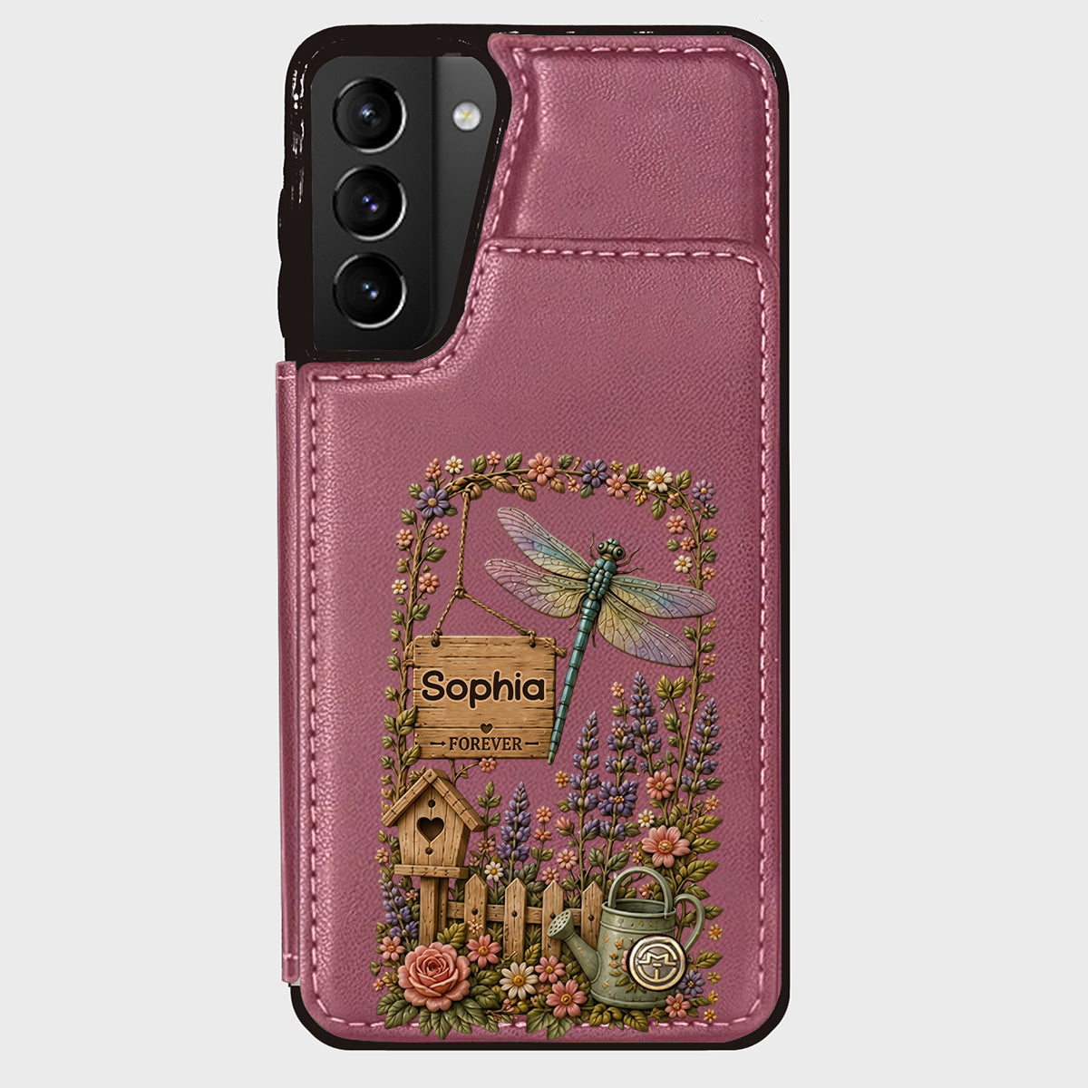 Humingbird, Dragonfly - Personalized Gardening Wallet Phone Case