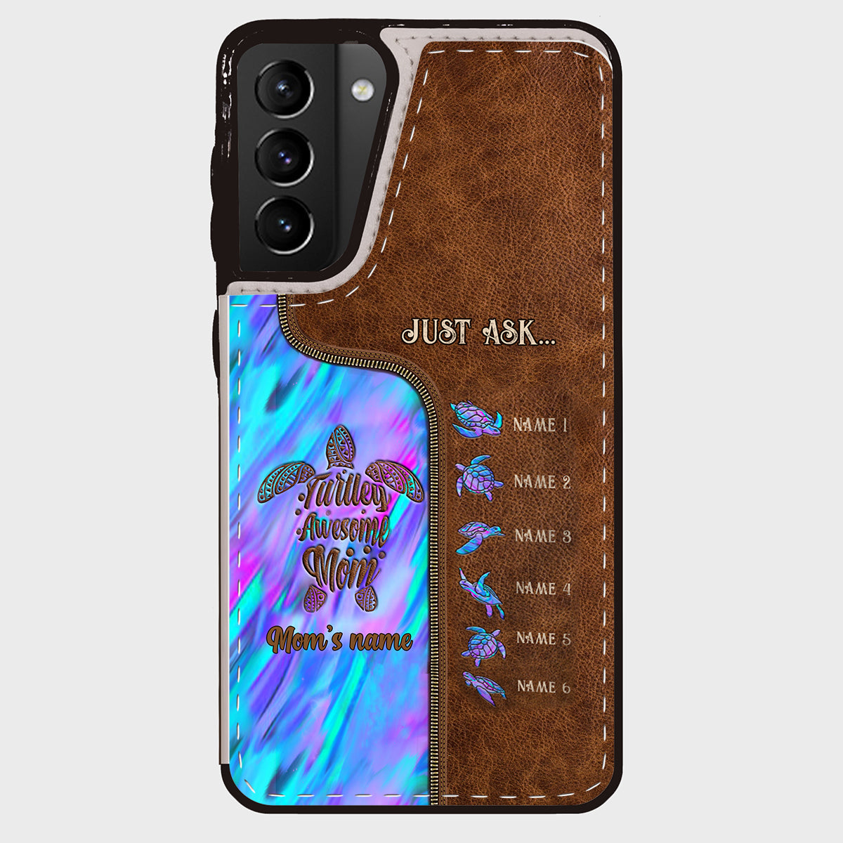 Holding Hands - Personalized Mother Foldable Wallet Phone Case