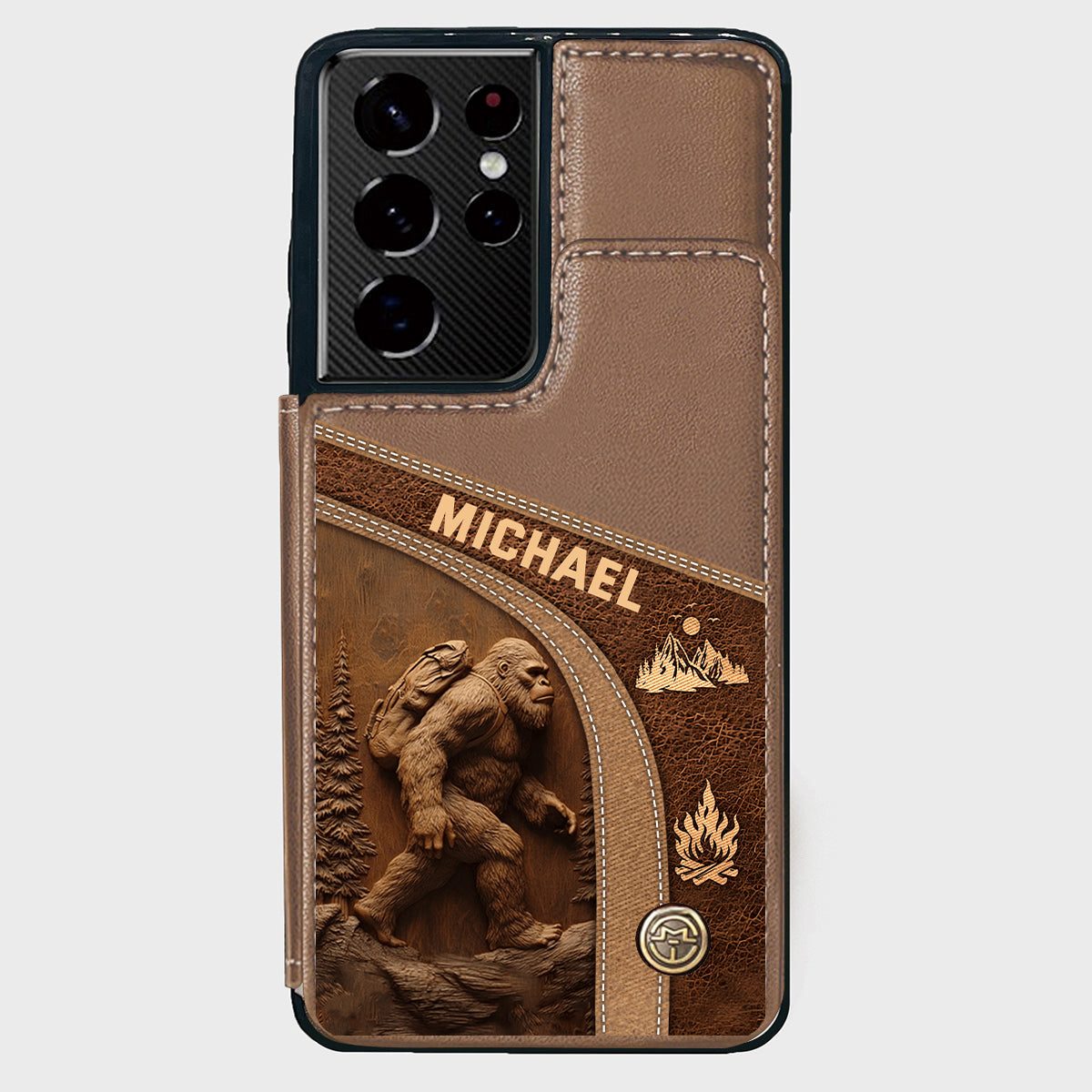 Étui portefeuille de randonnée personnalisé Sasquatch