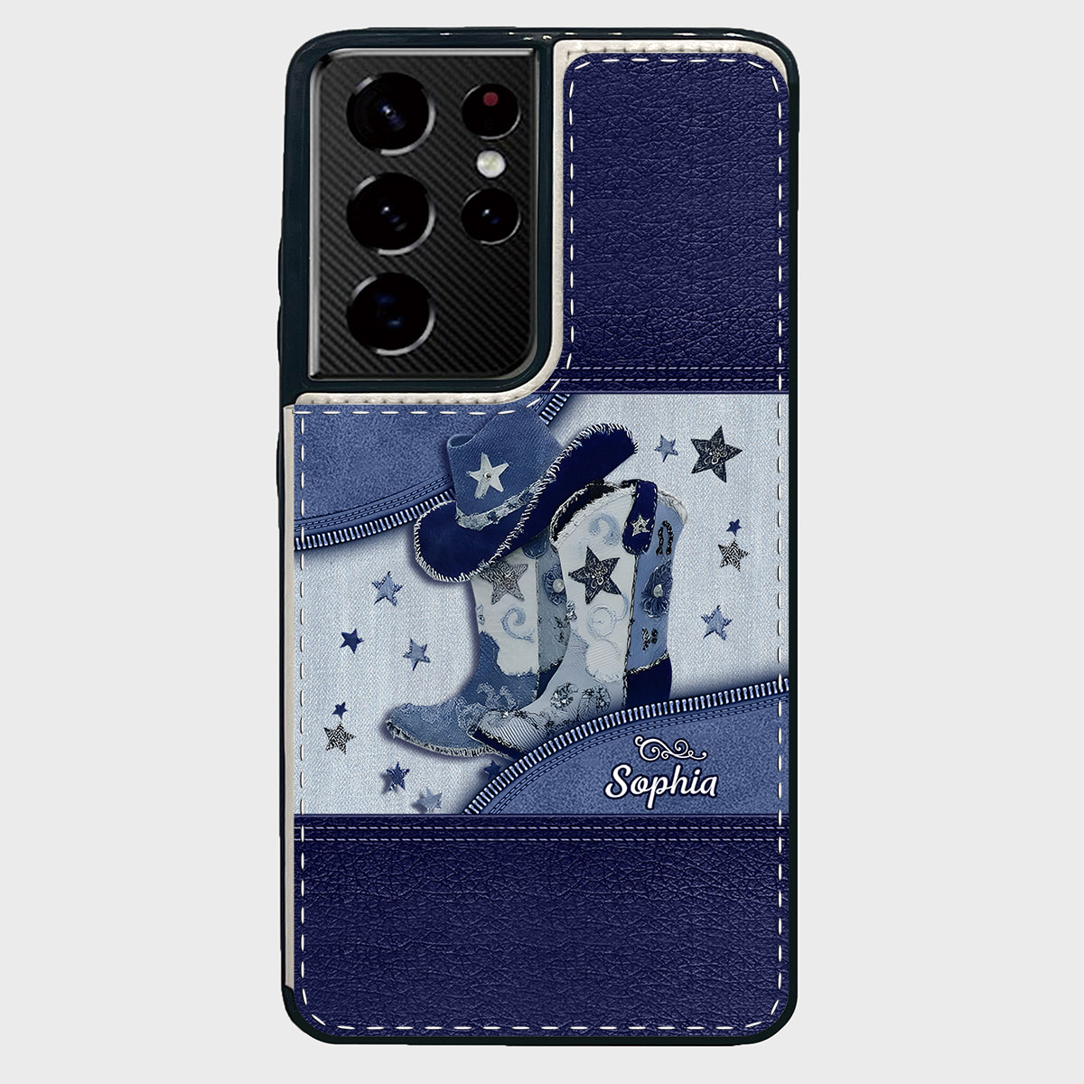 Bottes de cowgirl - Étui portefeuille pliable personnalisé pour téléphone, style cowgirl