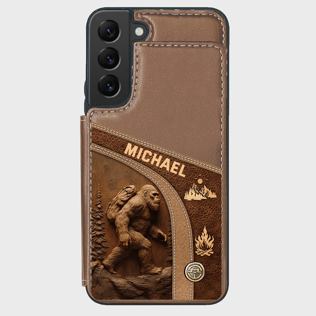 Étui portefeuille de randonnée personnalisé Sasquatch