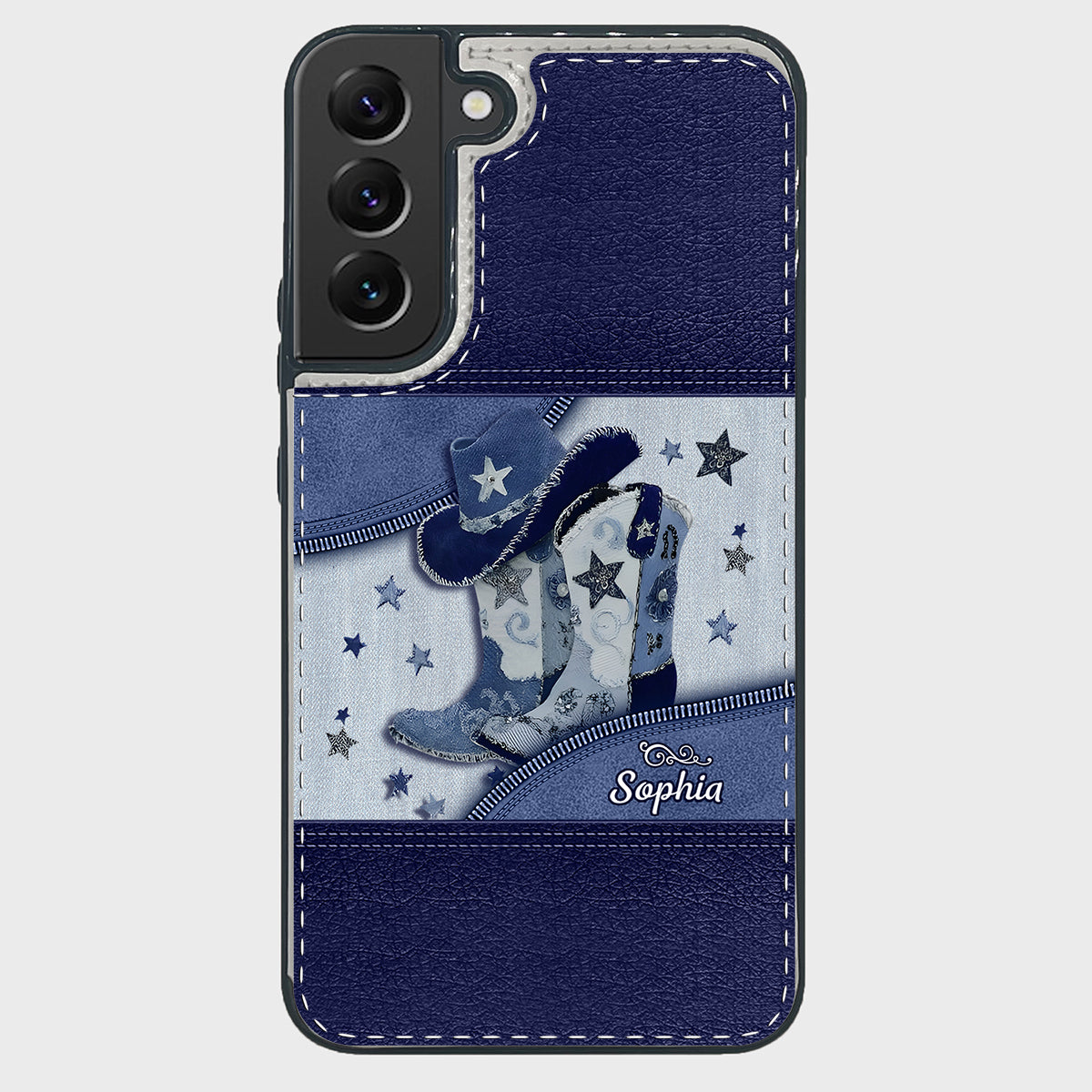Bottes de cowgirl - Étui portefeuille pliable personnalisé pour téléphone, style cowgirl