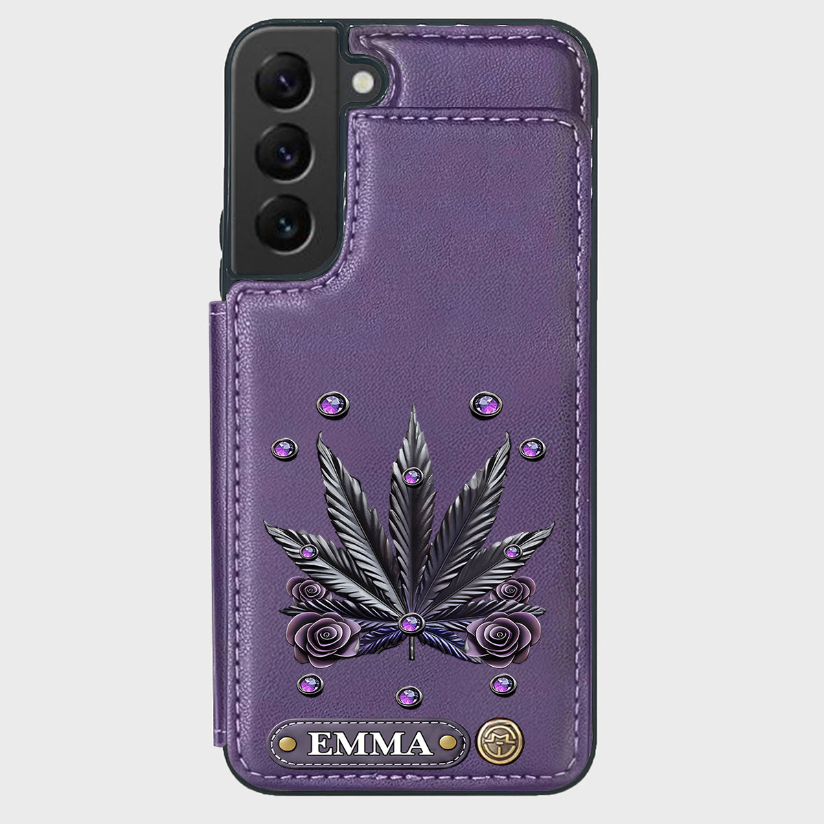 Étui portefeuille pour téléphone personnalisé avec motif cannabis - Magnifiques motifs de marijuana