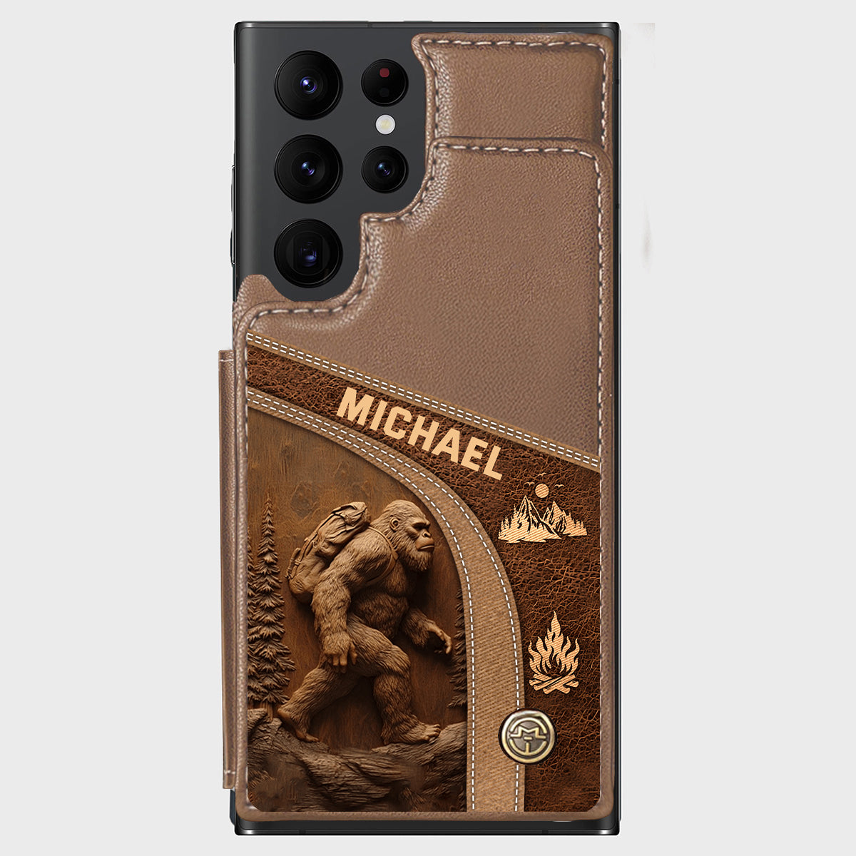 Étui portefeuille de randonnée personnalisé Sasquatch