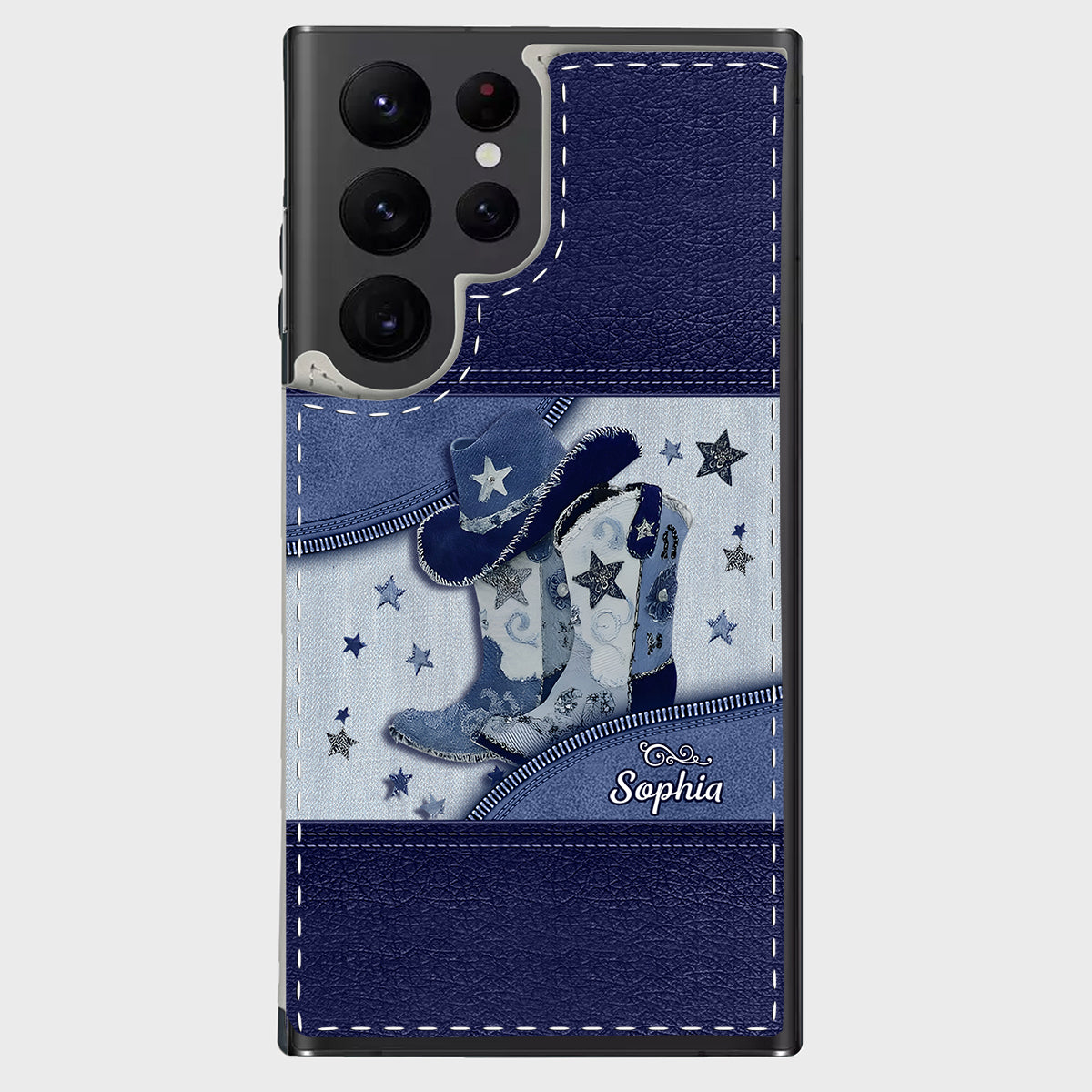 Bottes de cowgirl - Étui portefeuille pliable personnalisé pour téléphone, style cowgirl