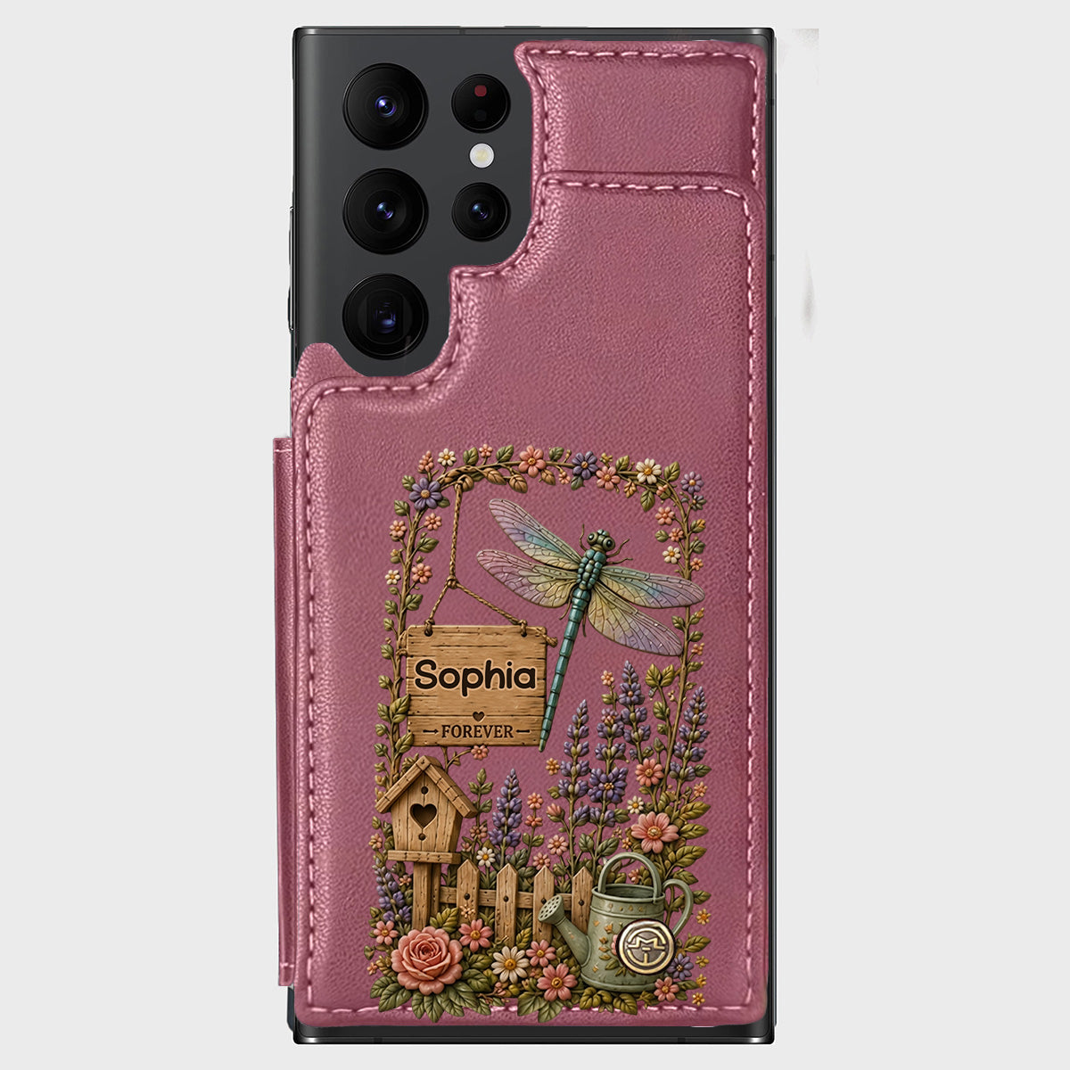 Humingbird, Dragonfly - Personalized Gardening Wallet Phone Case