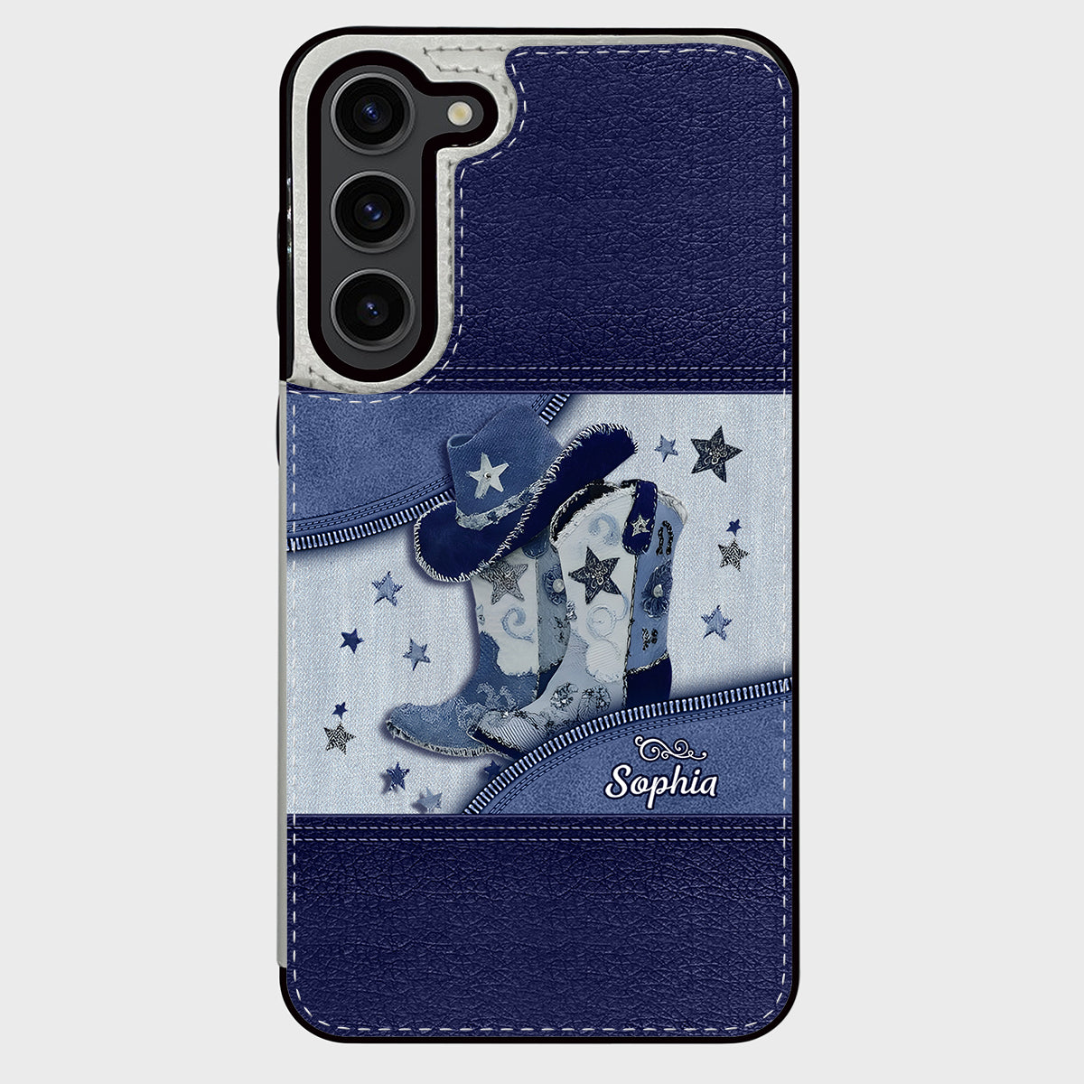 Bottes de cowgirl - Étui portefeuille pliable personnalisé pour téléphone, style cowgirl