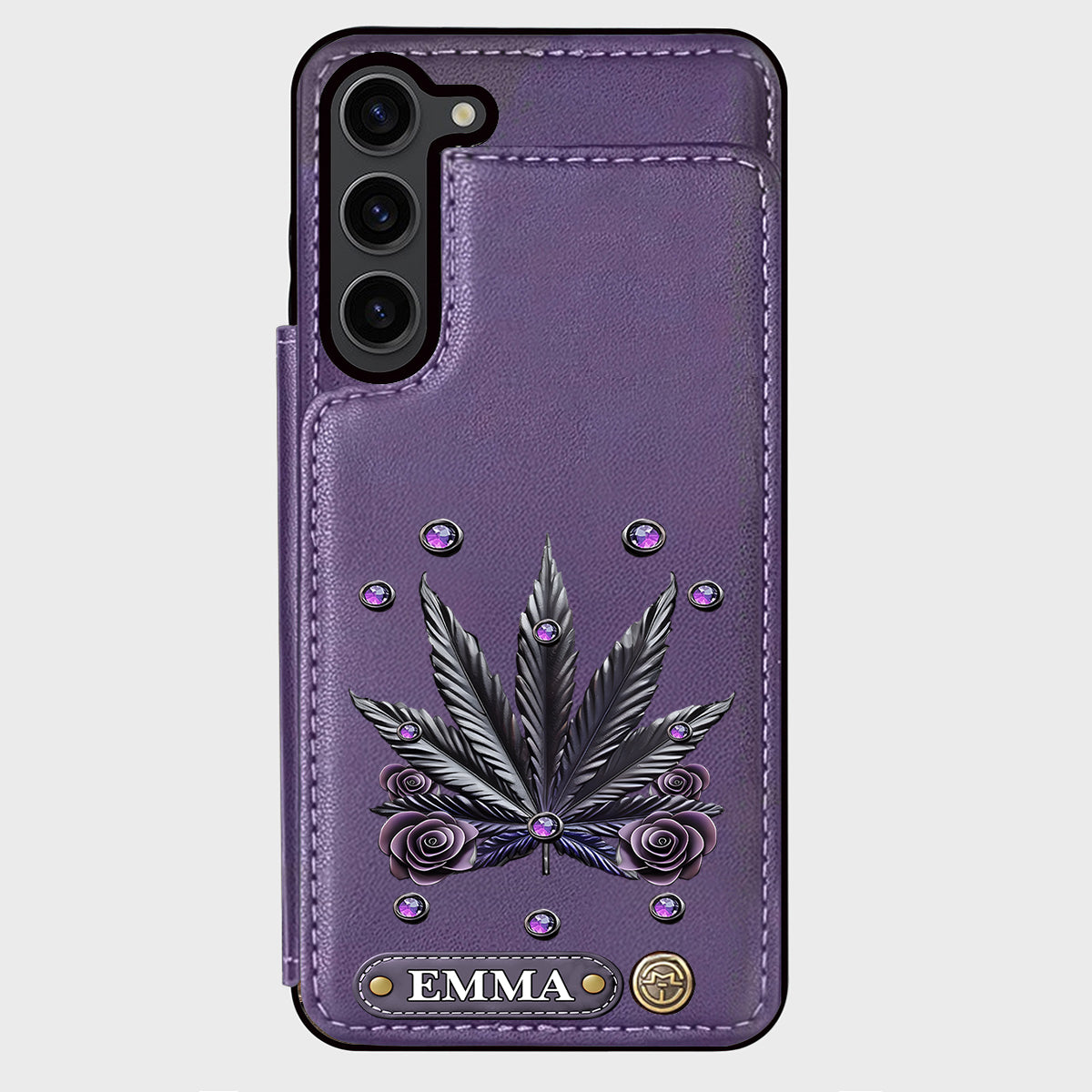 Étui portefeuille pour téléphone personnalisé avec motif cannabis - Magnifiques motifs de marijuana