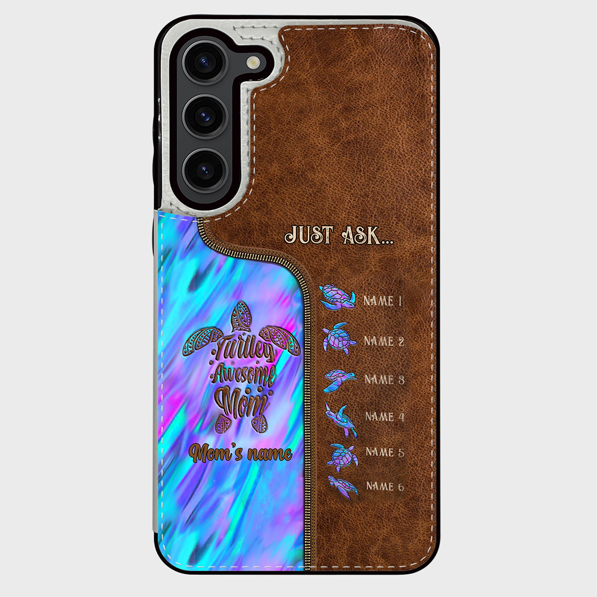 Holding Hands - Personalized Mother Foldable Wallet Phone Case