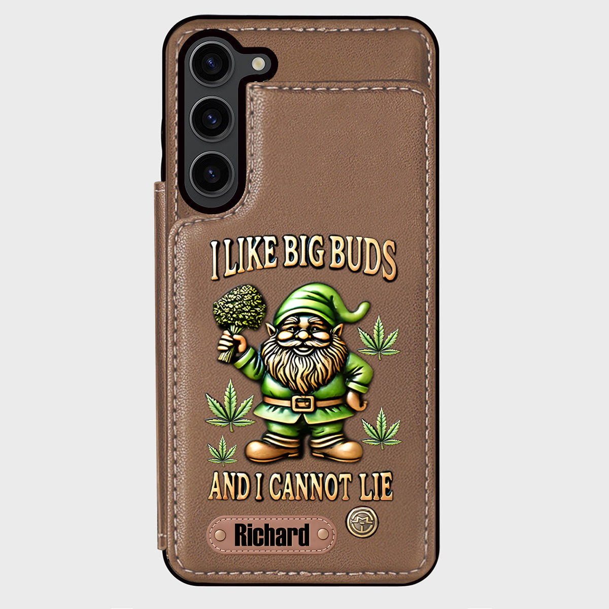 J'aime les grosses têtes - Étui portefeuille de téléphone personnalisé sur le thème du cannabis