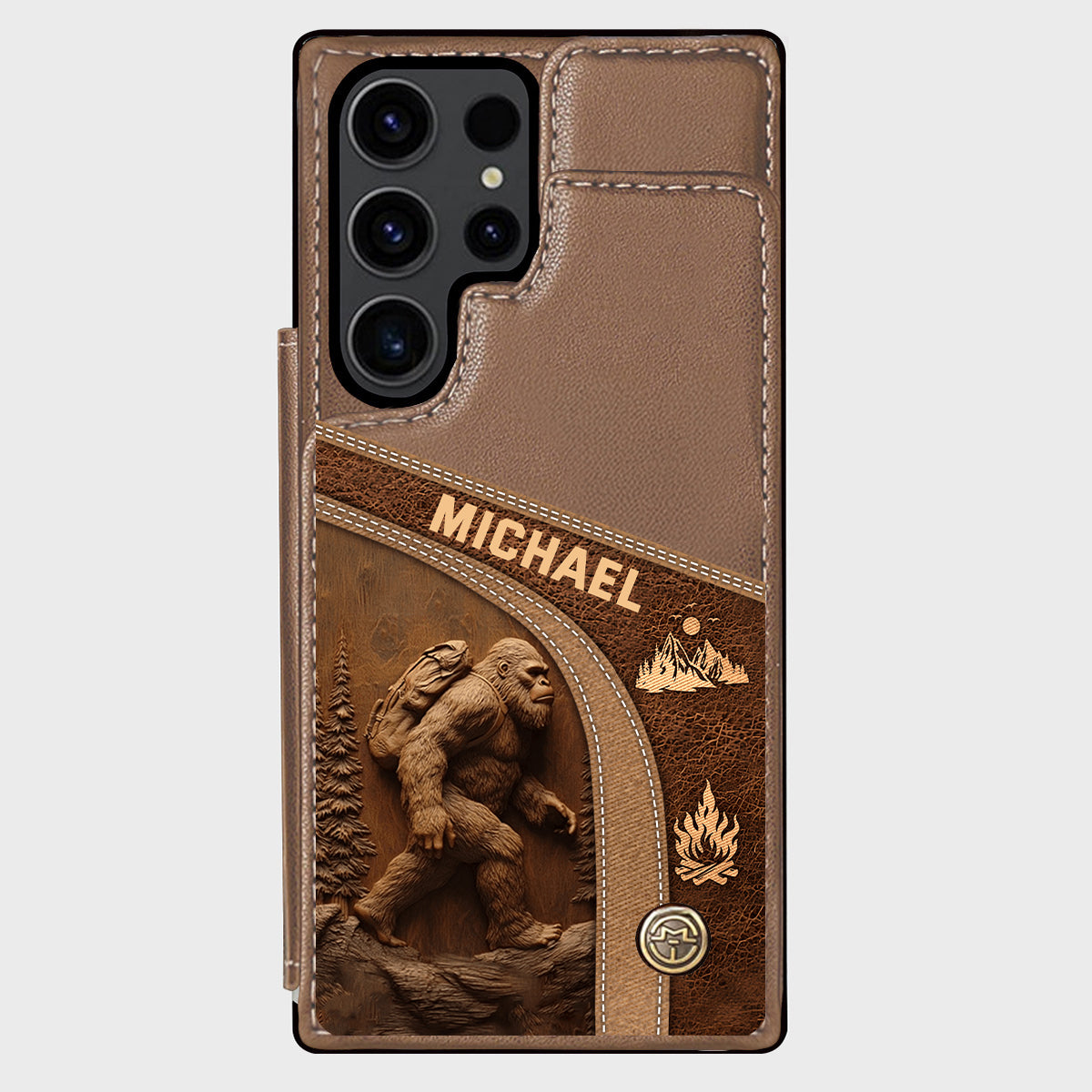 Étui portefeuille de randonnée personnalisé Sasquatch