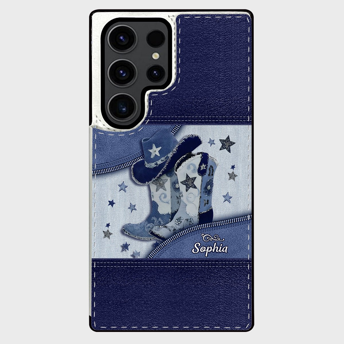 Bottes de cowgirl - Étui portefeuille pliable personnalisé pour téléphone, style cowgirl