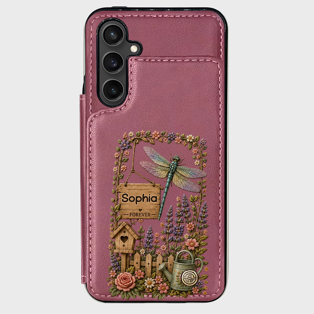 Humingbird, Dragonfly - Personalized Gardening Wallet Phone Case