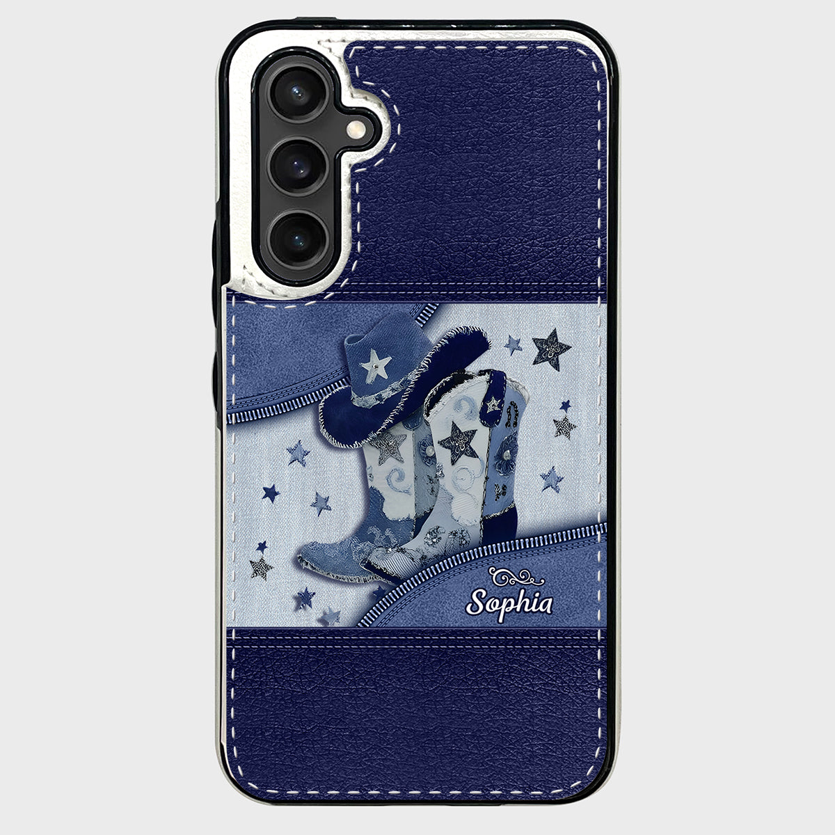 Bottes de cowgirl - Étui portefeuille pliable personnalisé pour téléphone, style cowgirl