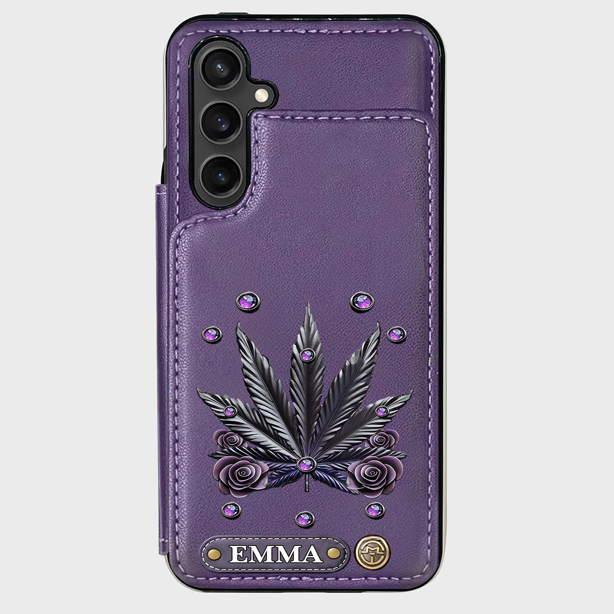 Étui portefeuille pour téléphone personnalisé avec motif cannabis - Magnifiques motifs de marijuana