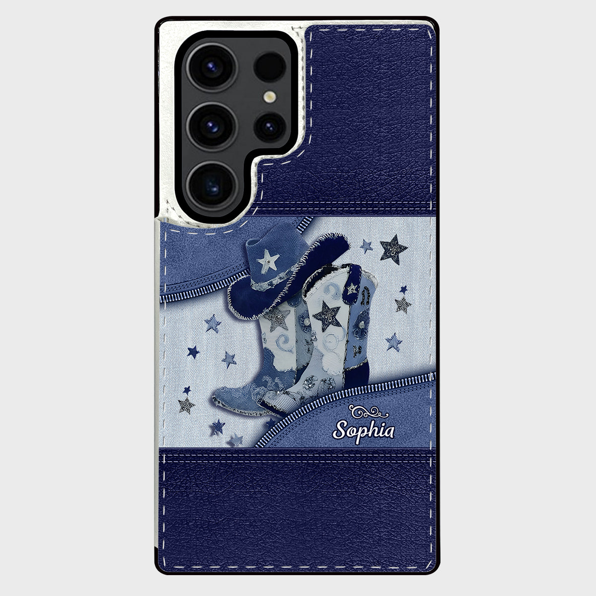 Bottes de cowgirl - Étui portefeuille pliable personnalisé pour téléphone, style cowgirl