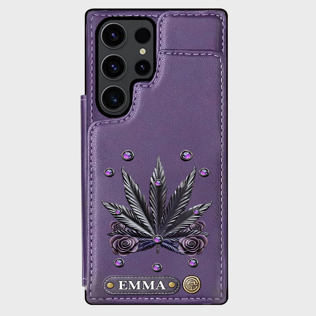 Étui portefeuille pour téléphone personnalisé avec motif cannabis - Magnifiques motifs de marijuana