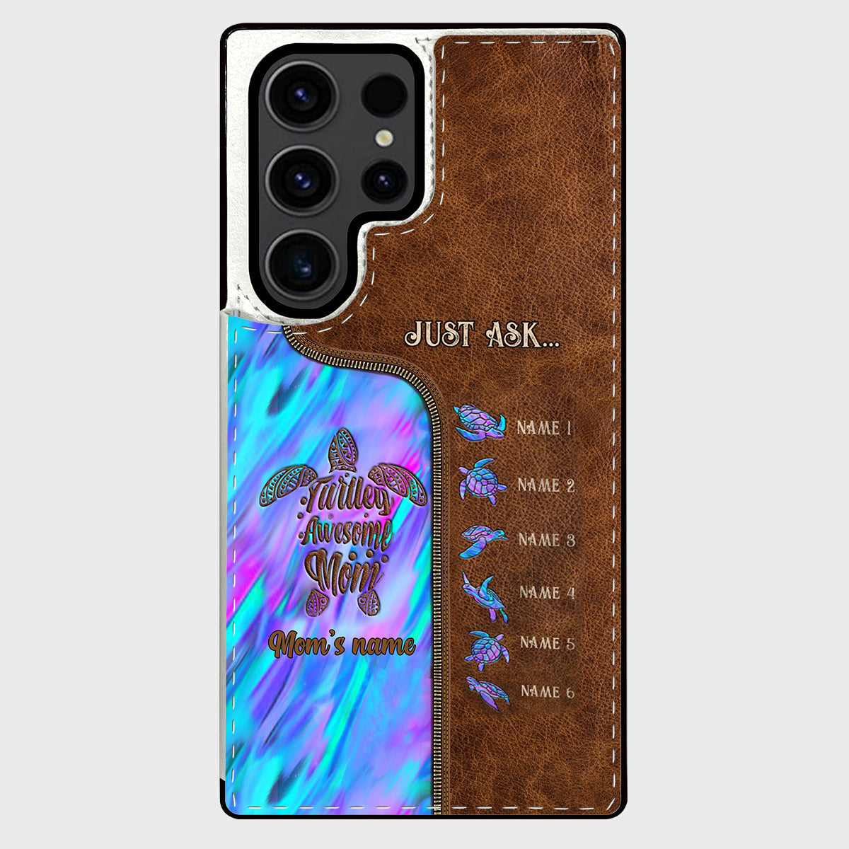 Holding Hands - Personalized Mother Foldable Wallet Phone Case