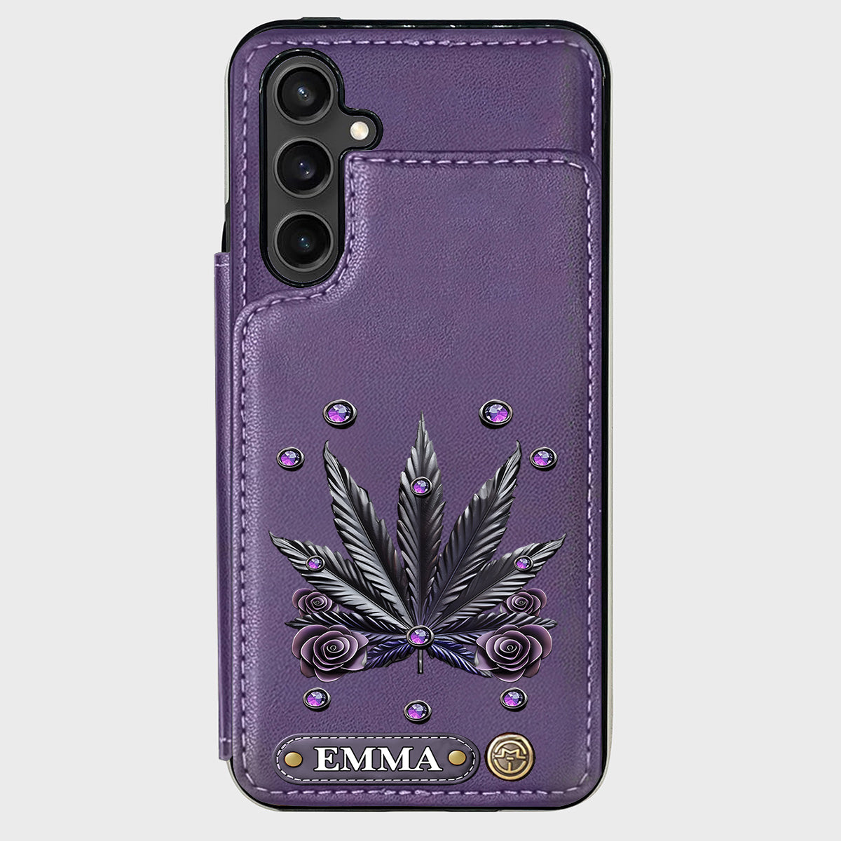 Étui portefeuille pour téléphone personnalisé avec motif cannabis - Magnifiques motifs de marijuana