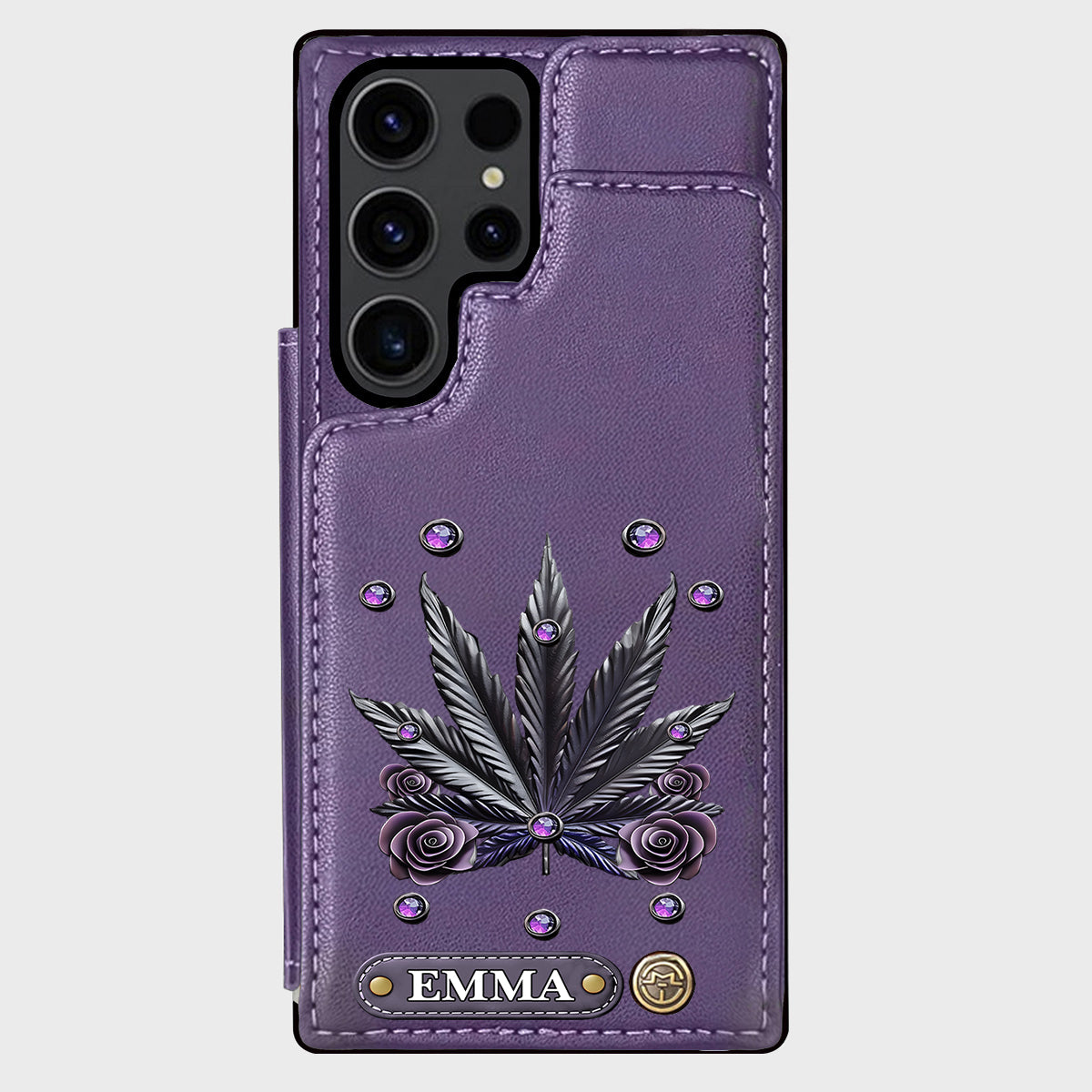 Étui portefeuille pour téléphone personnalisé avec motif cannabis - Magnifiques motifs de marijuana