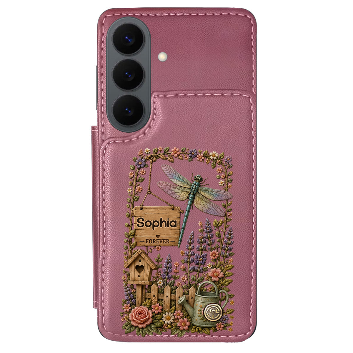 Humingbird, Dragonfly - Personalized Gardening Wallet Phone Case