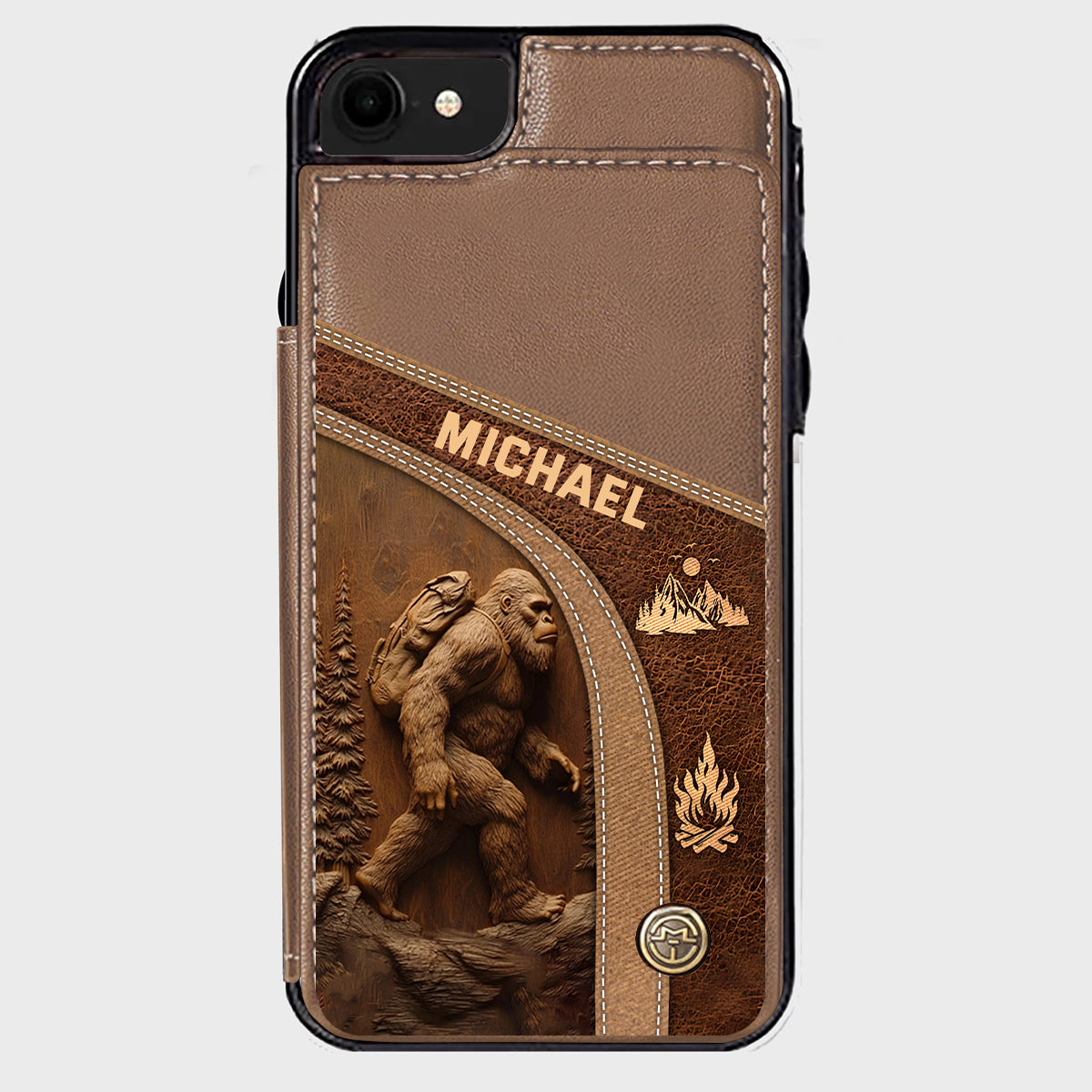 Étui portefeuille de randonnée personnalisé Sasquatch