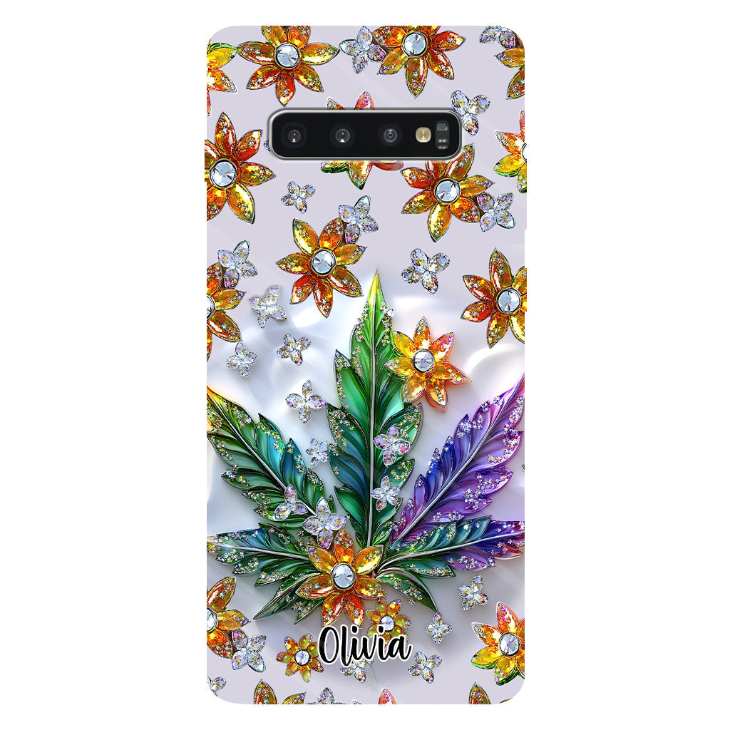 Wunderschönes Blatt - Personalisierte Handyhülle mit Cannabis-Vollbilddruck