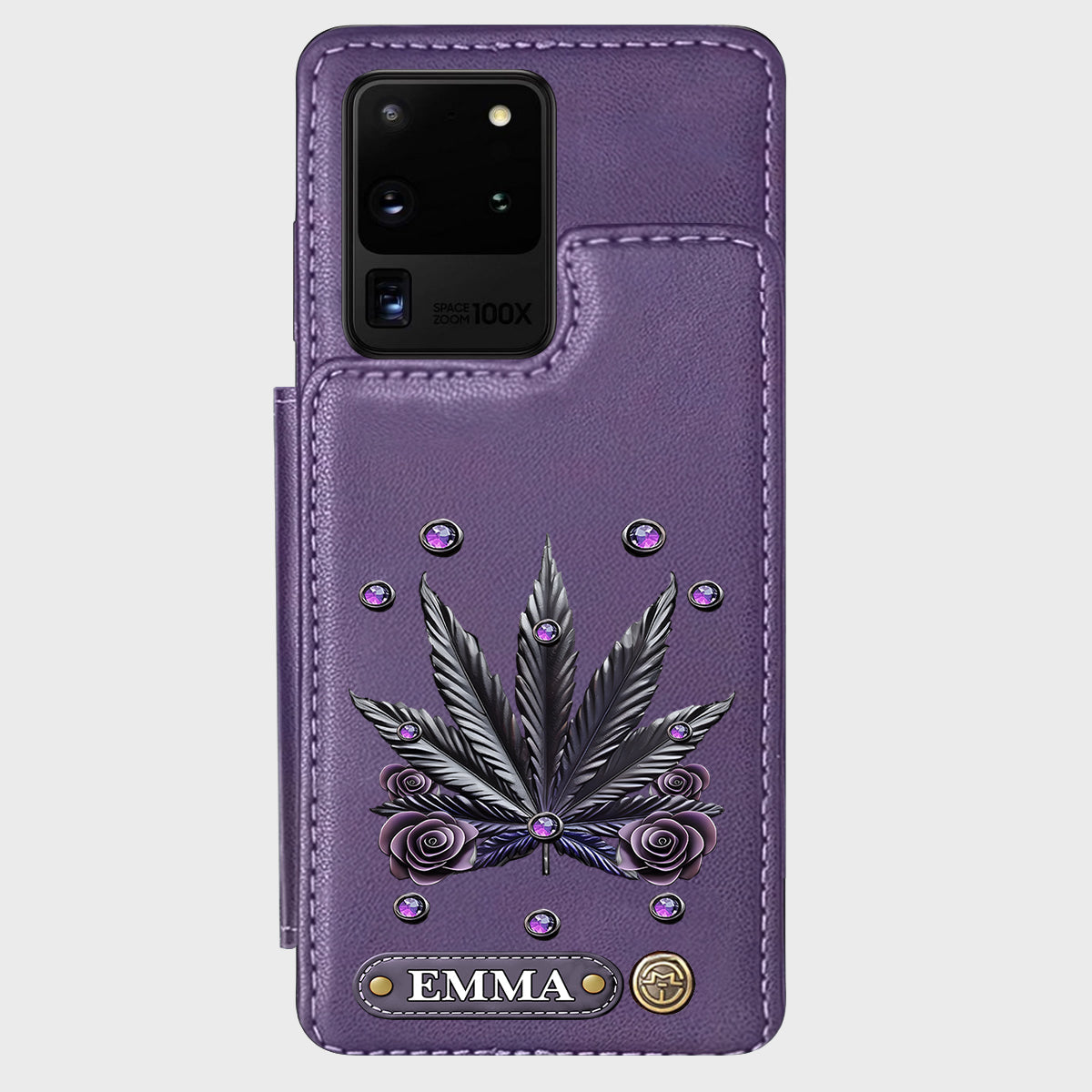 Étui portefeuille pour téléphone personnalisé avec motif cannabis - Magnifiques motifs de marijuana