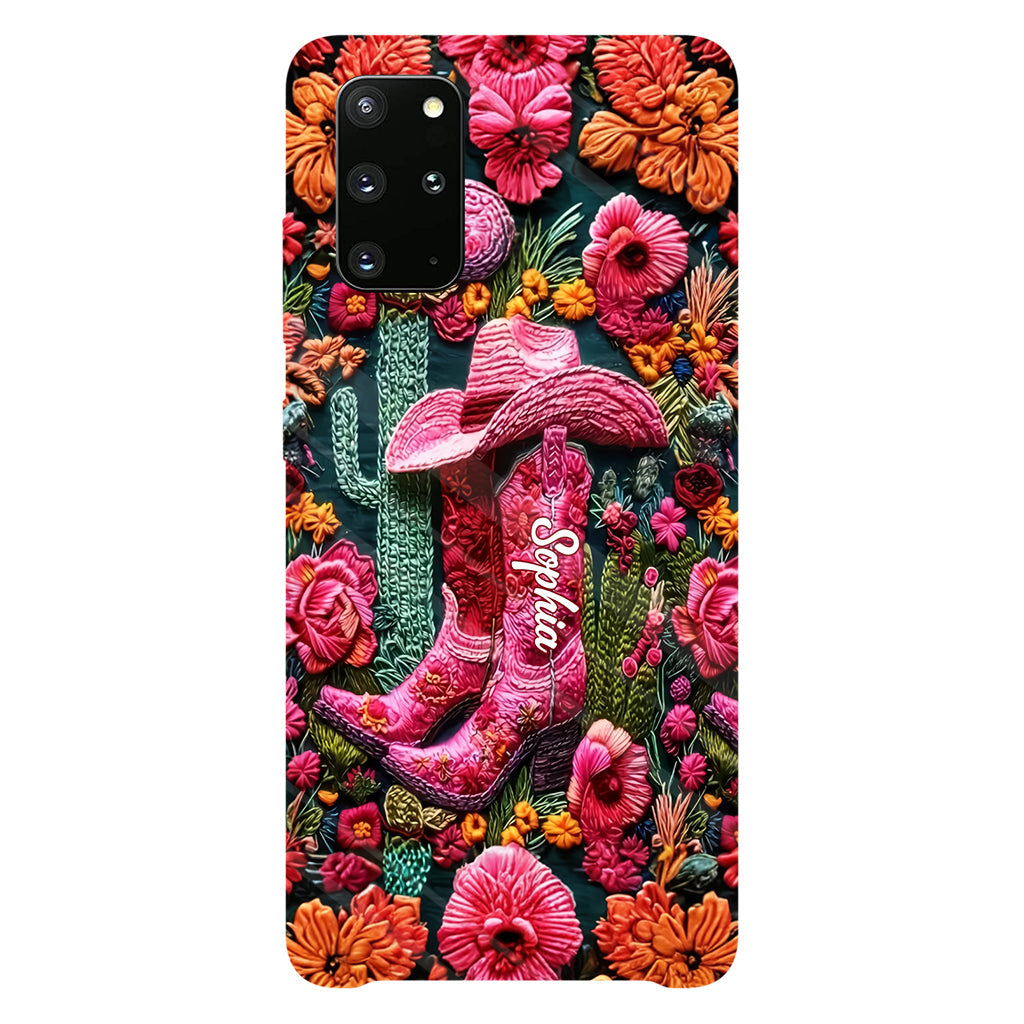 Pink Cowgirl – Personalisierte Handyhülle im Country-Girl-Stil mit Volldruck