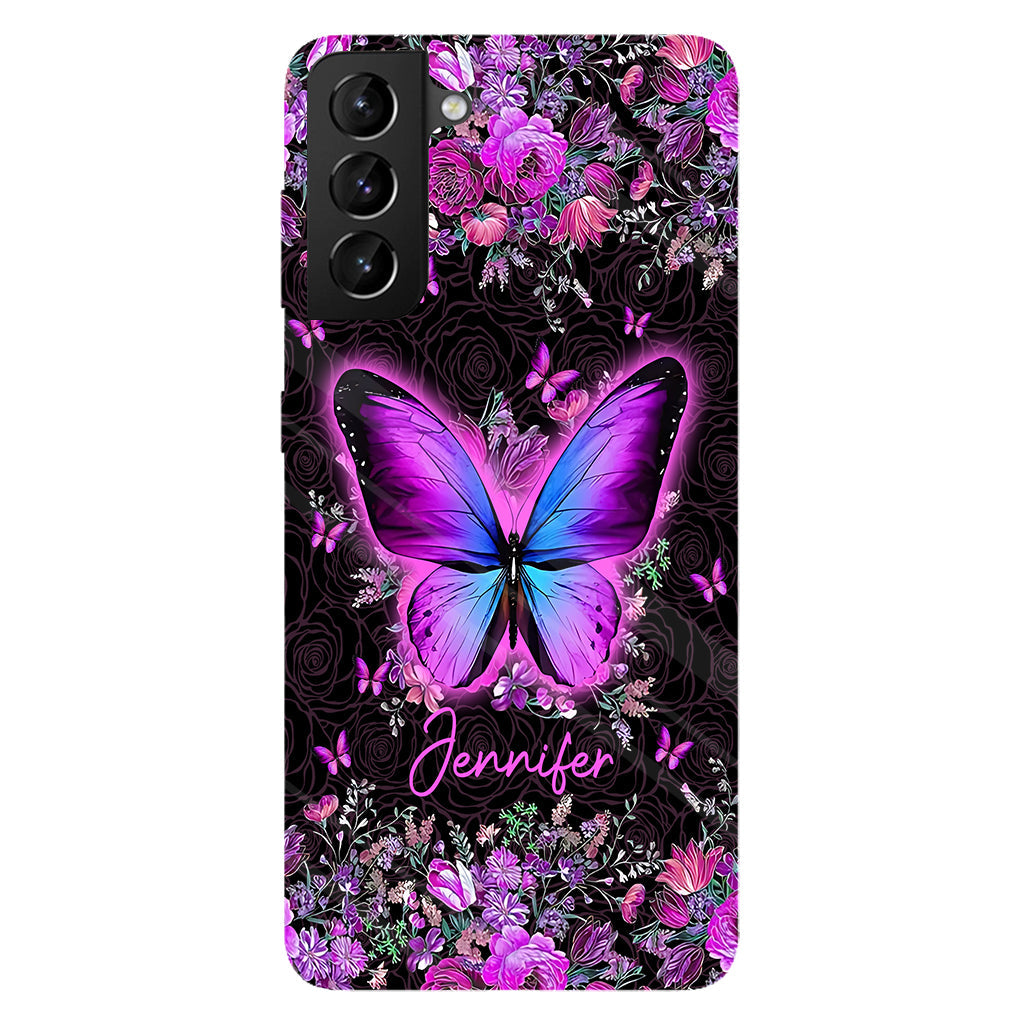 Coque de téléphone personnalisée avec motif papillons « J’adore les papillons »
