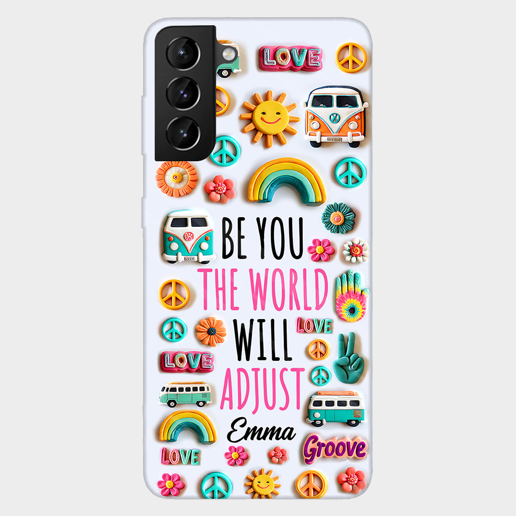 Sei du selbst – Personalisierte Handyhülle im Hippie-Stil mit Allover-Print
