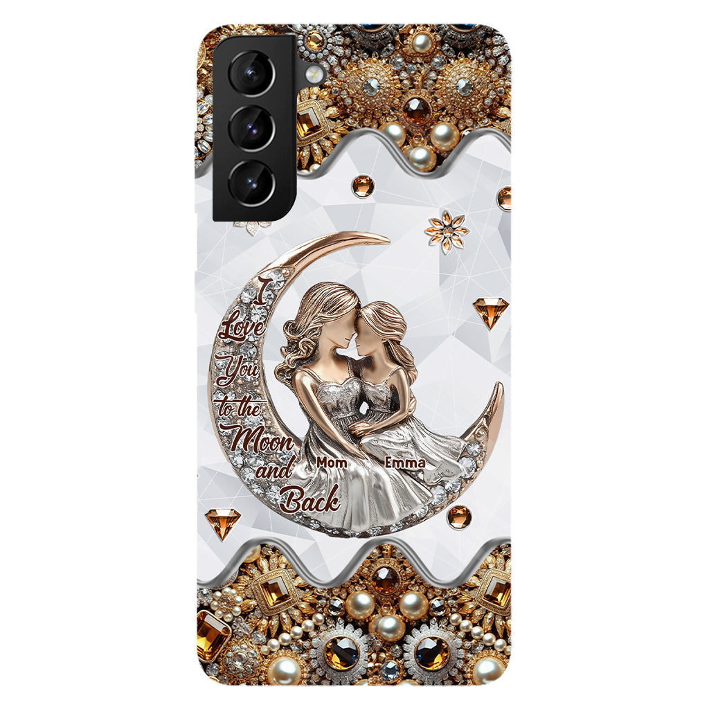 I Love You To The Moon And Back - Personalized Mother Full Print Phone Case