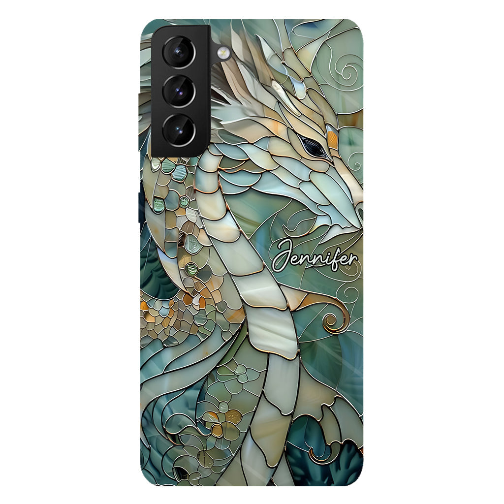 Coque de téléphone personnalisée avec motif dragon « J’adore les dragons »